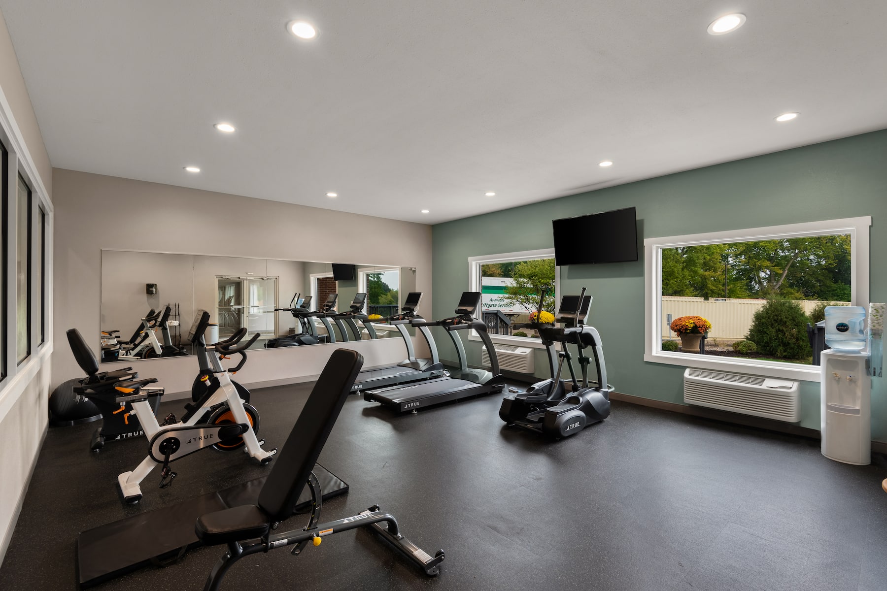Fitness room at Wyndham Garden Galena Hotel & Day Spa in Galena, Illinois