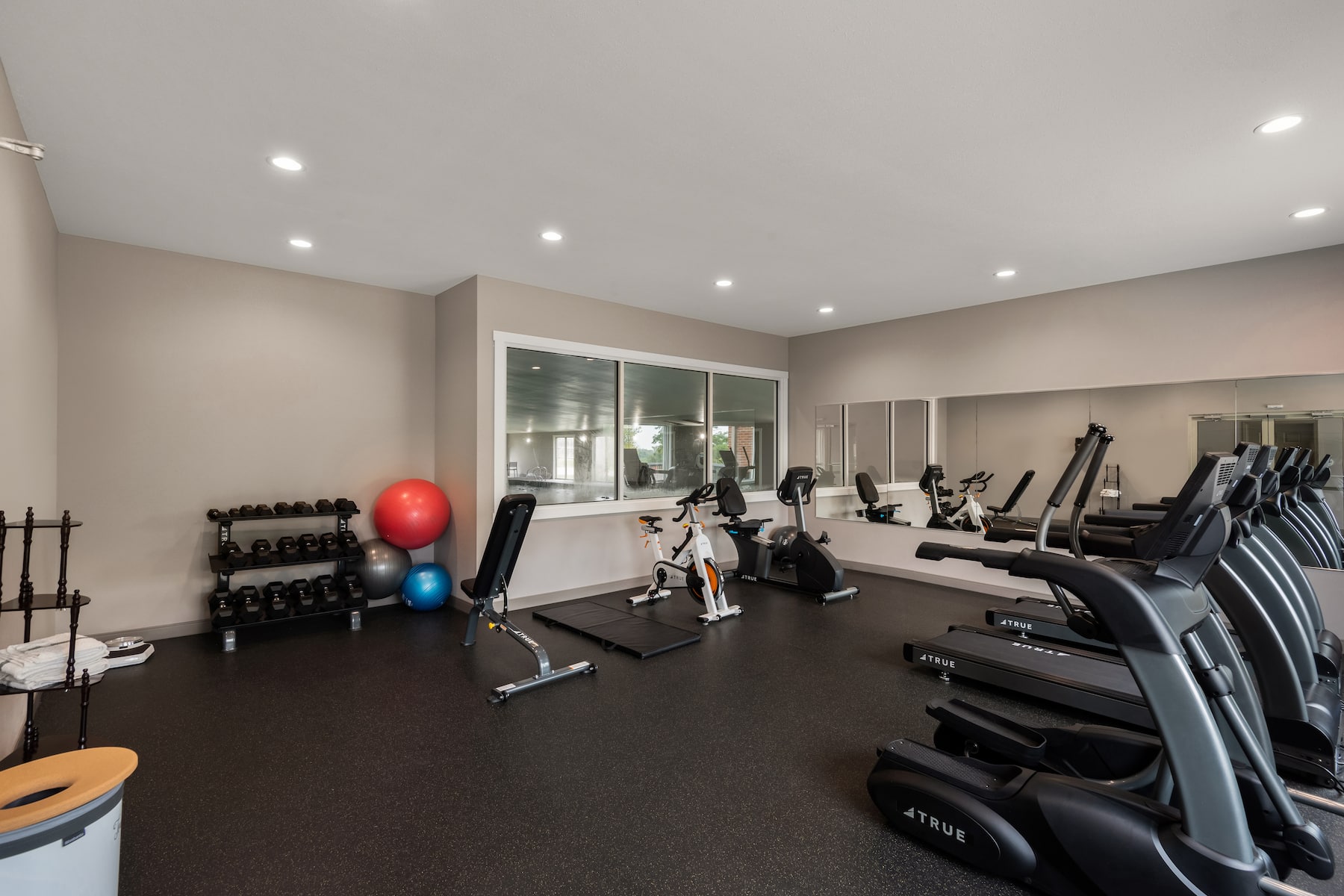 Fitness room at Wyndham Garden Galena Hotel & Day Spa in Galena, Illinois