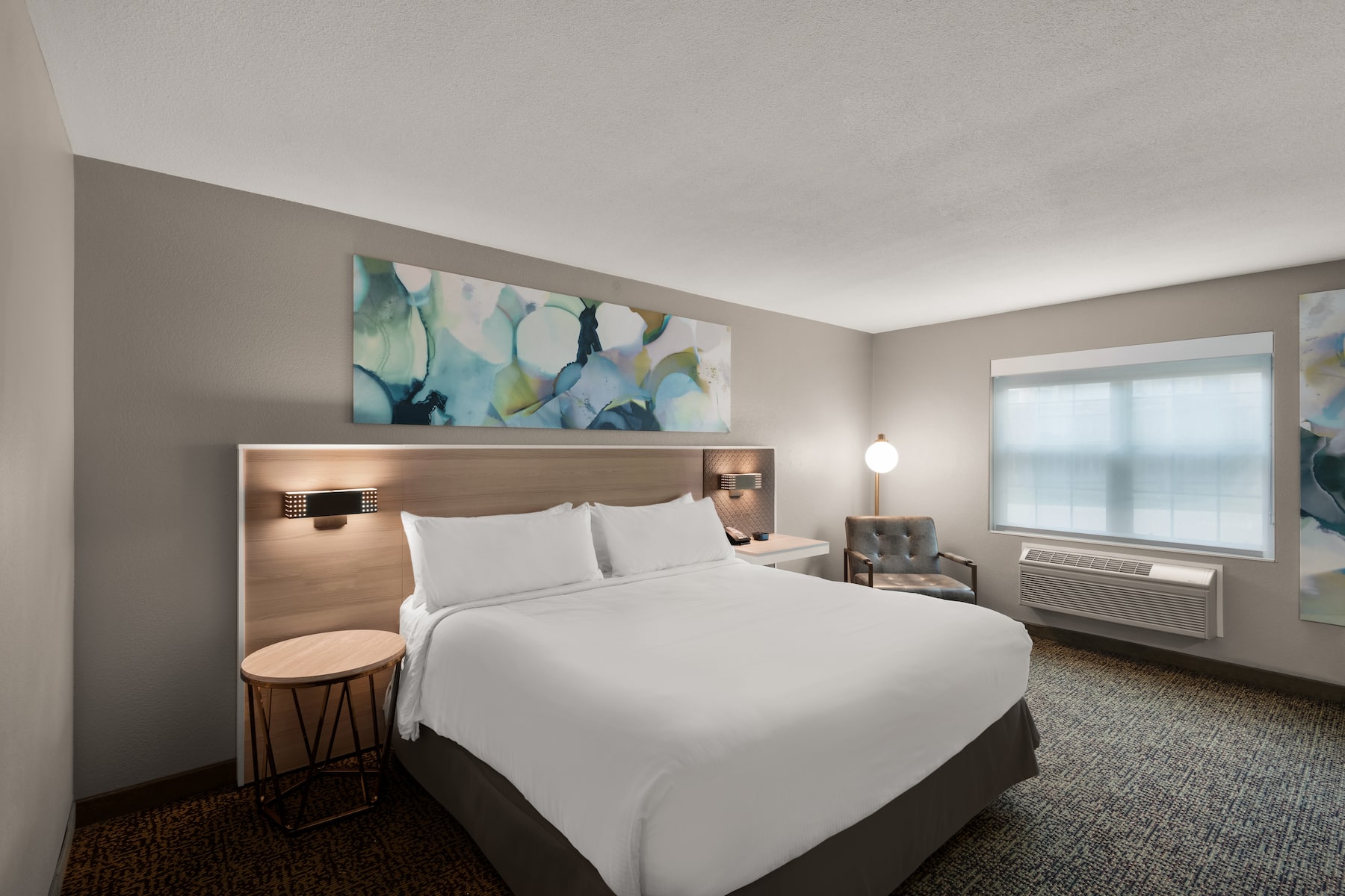 Guest room at the Wyndham Garden Galena Hotel & Day Spa in Galena, Illinois