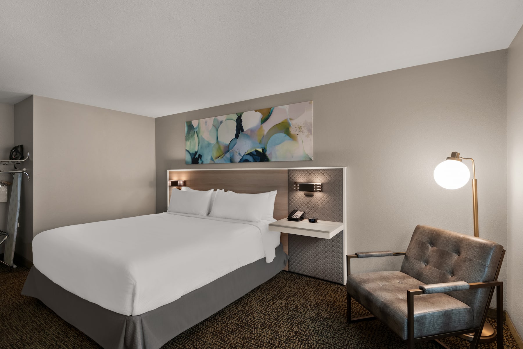 Guest room at the Wyndham Garden Galena Hotel & Day Spa in Galena, Illinois
