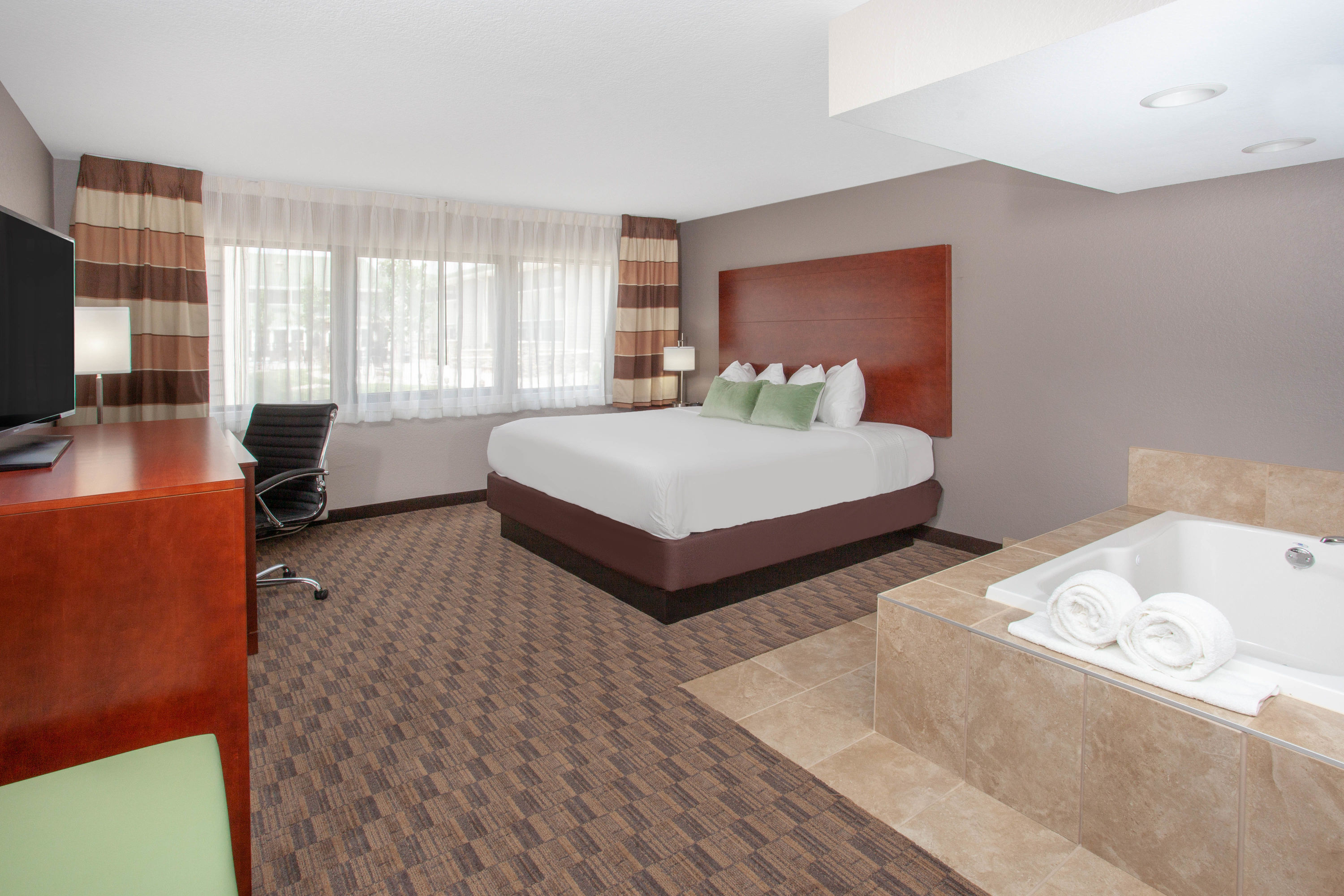 Guest room at the Wyndham Garden Fort Wayne in Fort Wayne, Indiana