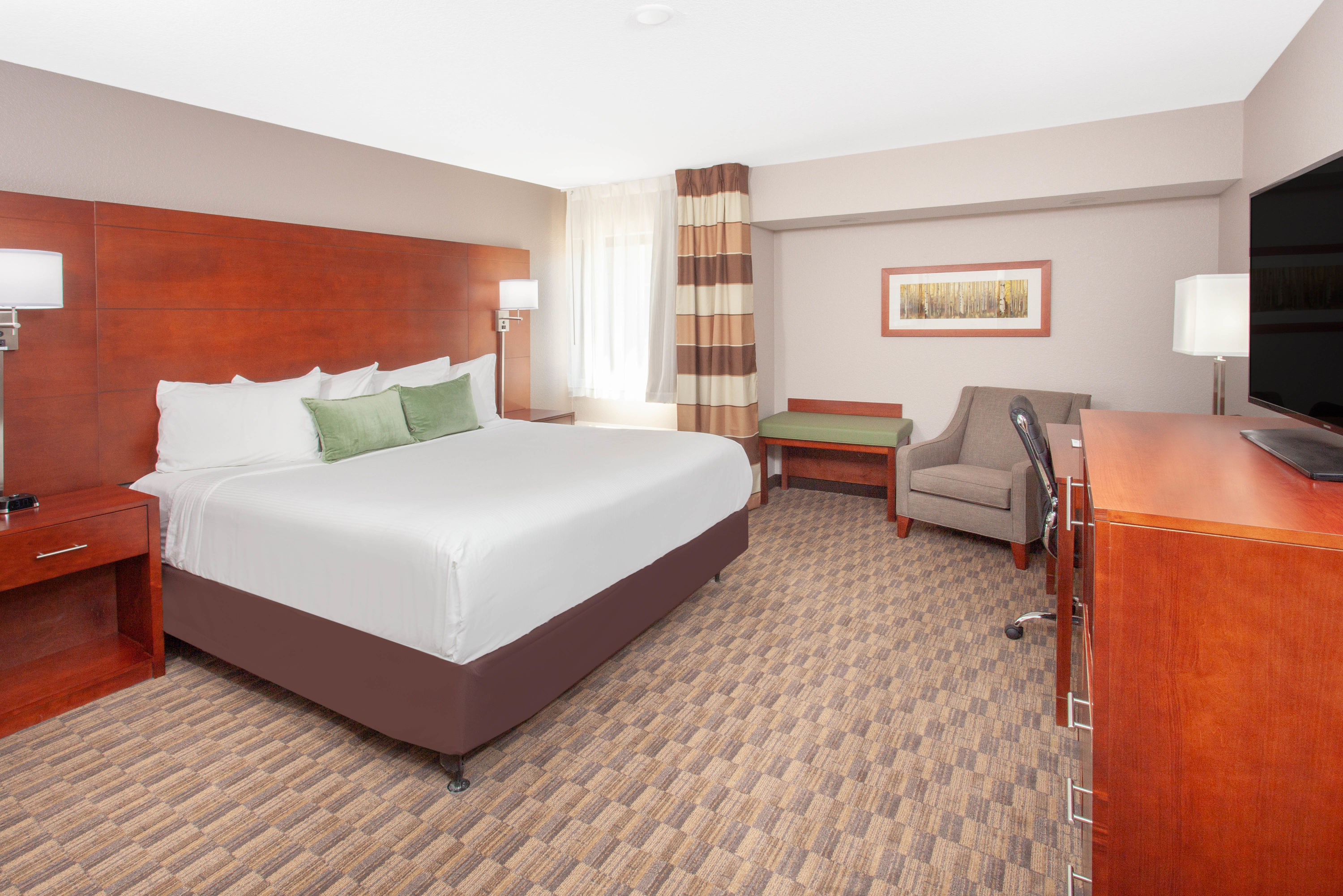 Guest room at the Wyndham Garden Fort Wayne in Fort Wayne, Indiana