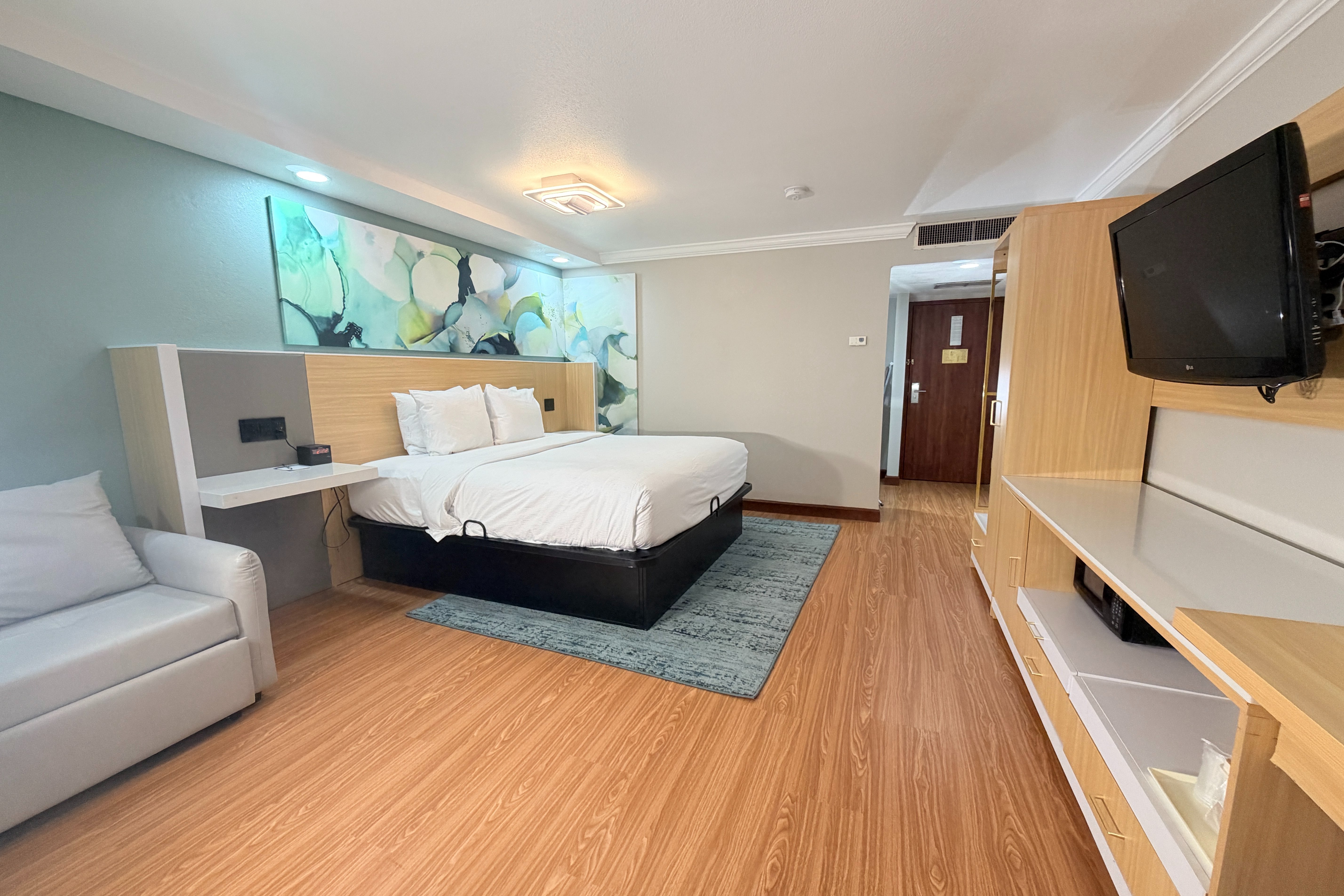 Guest room at the Wyndham Garden Salina Conference Center in Salina, Kansas