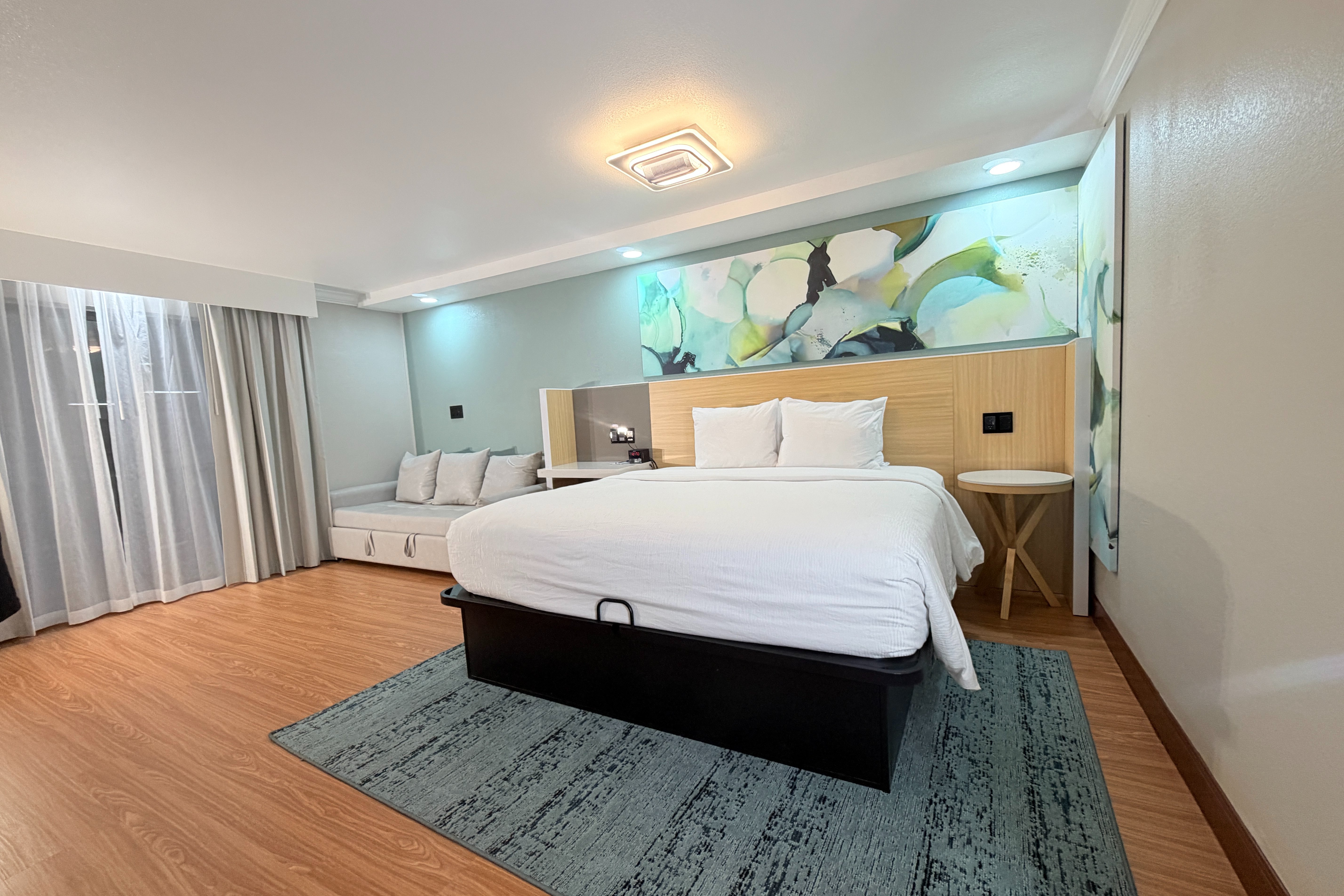 Guest room at the Wyndham Garden Salina Conference Center in Salina, Kansas