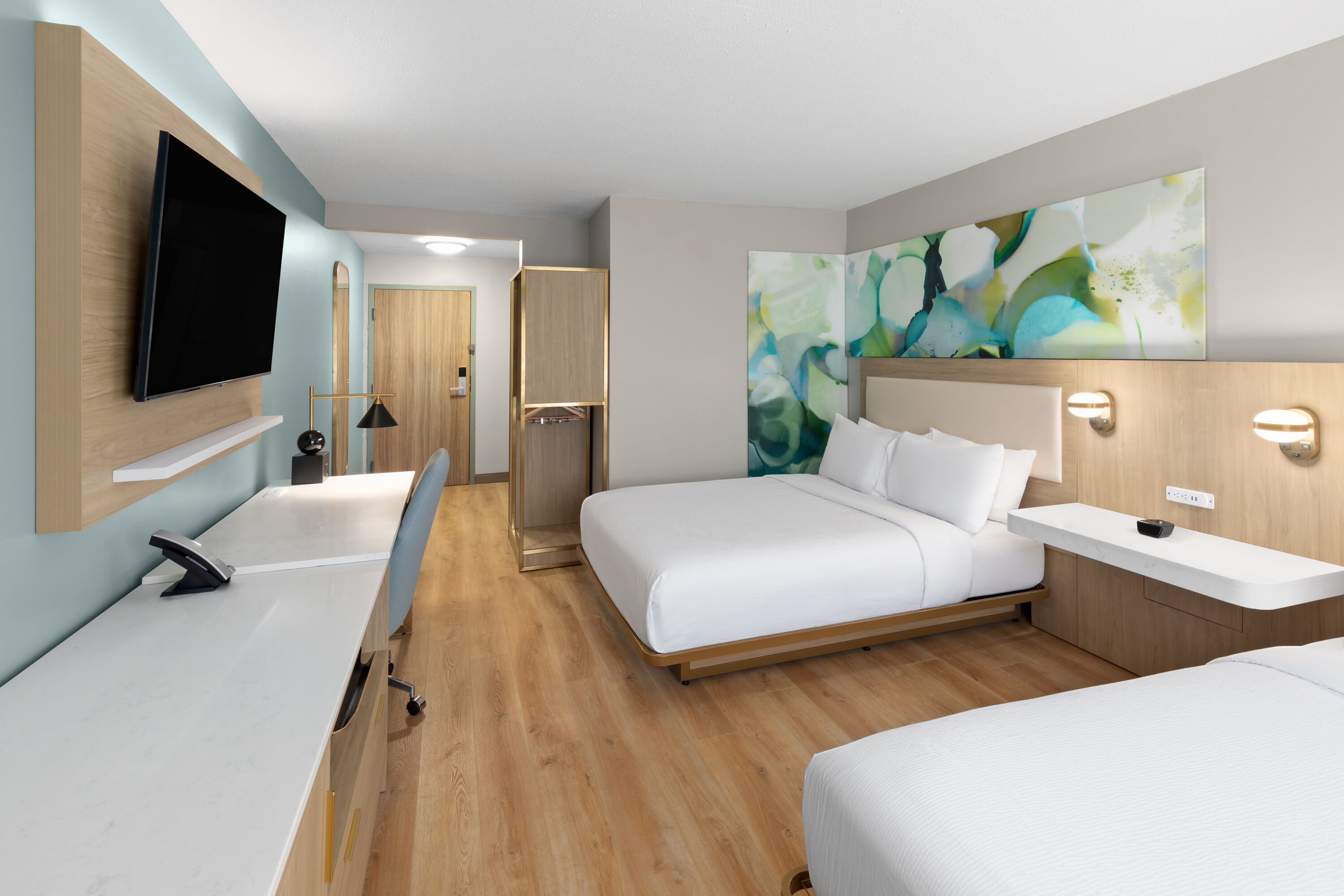 Guest room at the Wyndham Garden Louisville KY in Louisville, Kentucky