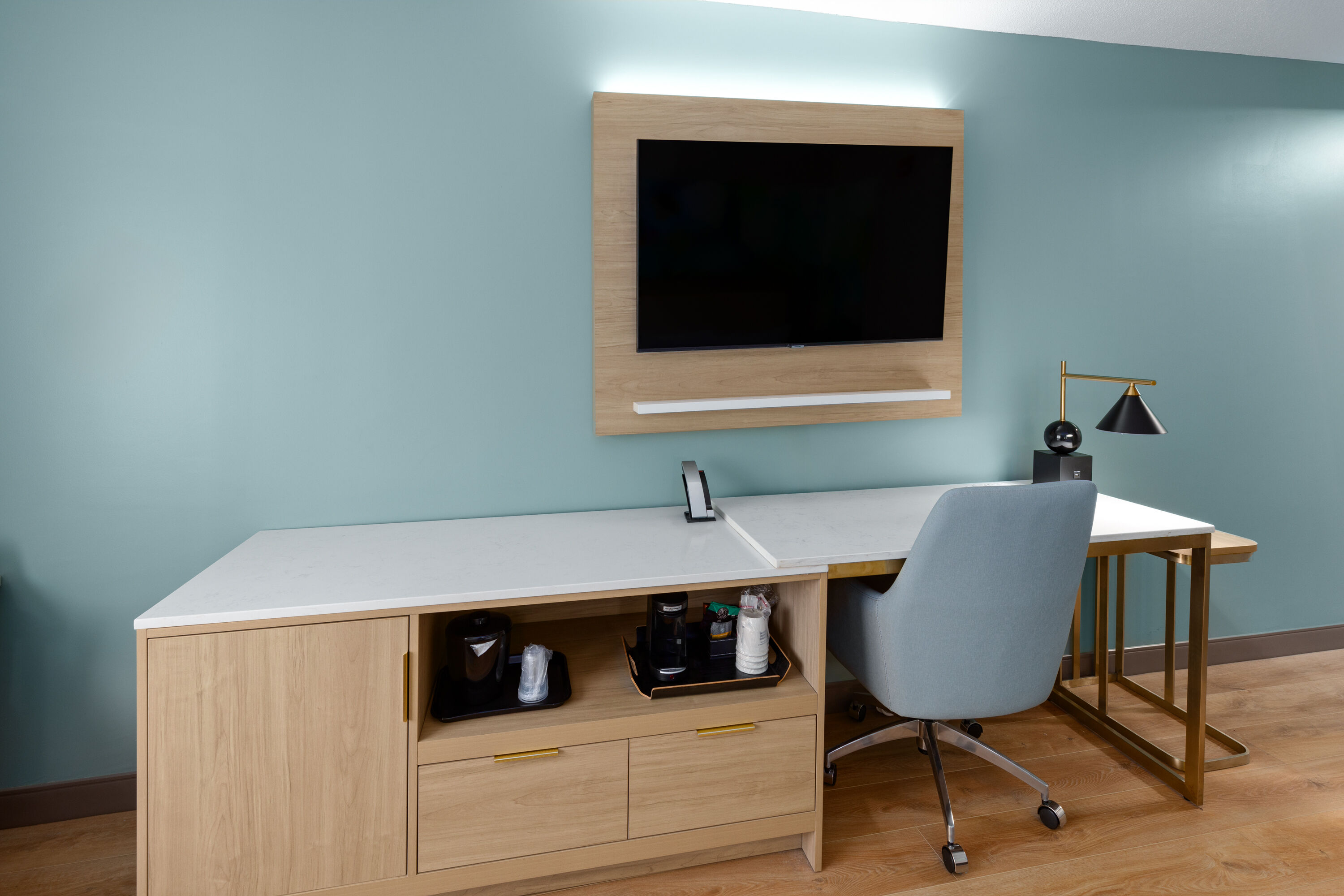 Guest room at the Wyndham Garden Louisville KY in Louisville, Kentucky