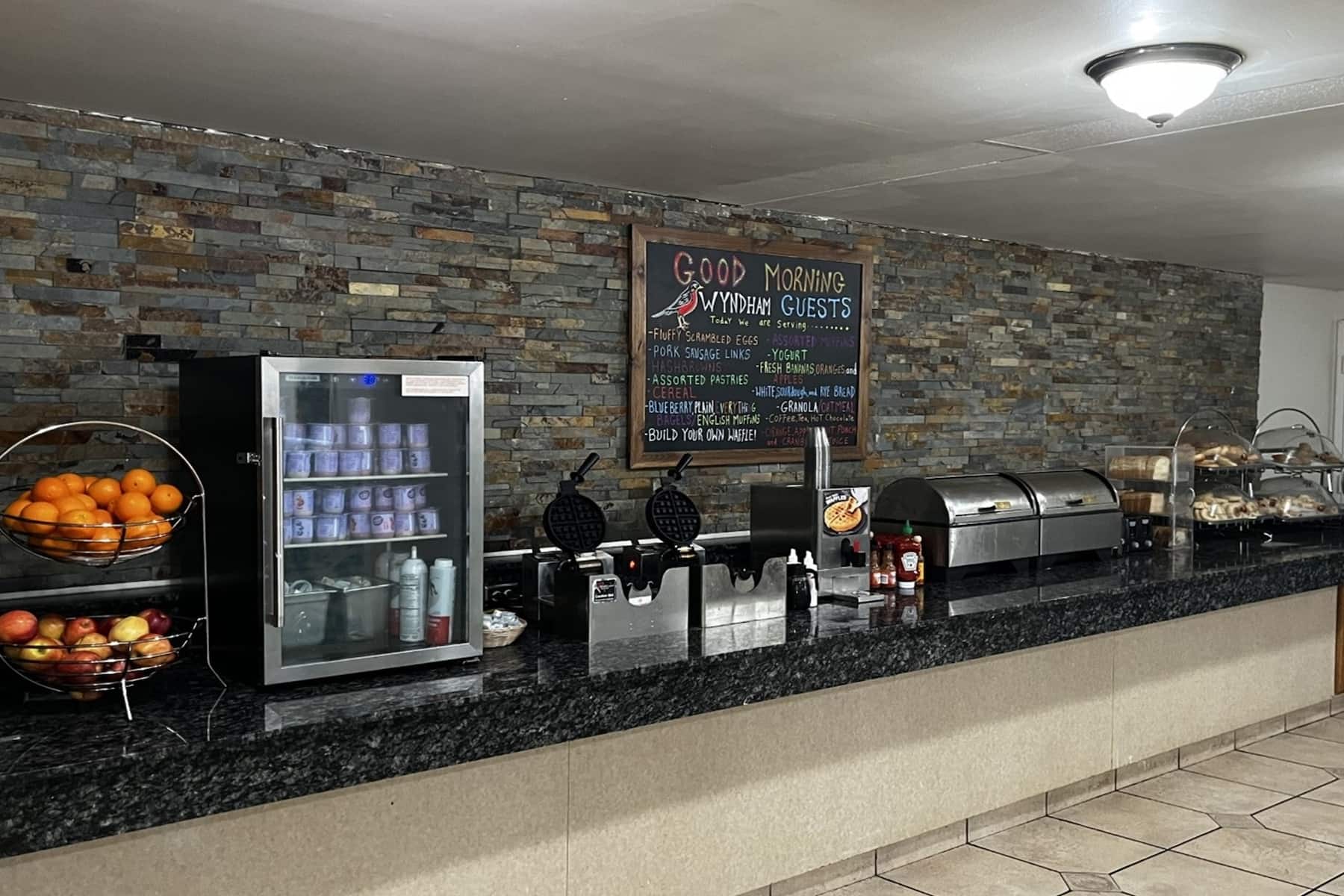 Free breakfast at Wyndham Garden Ann Arbor in Ann Arbor, Michigan