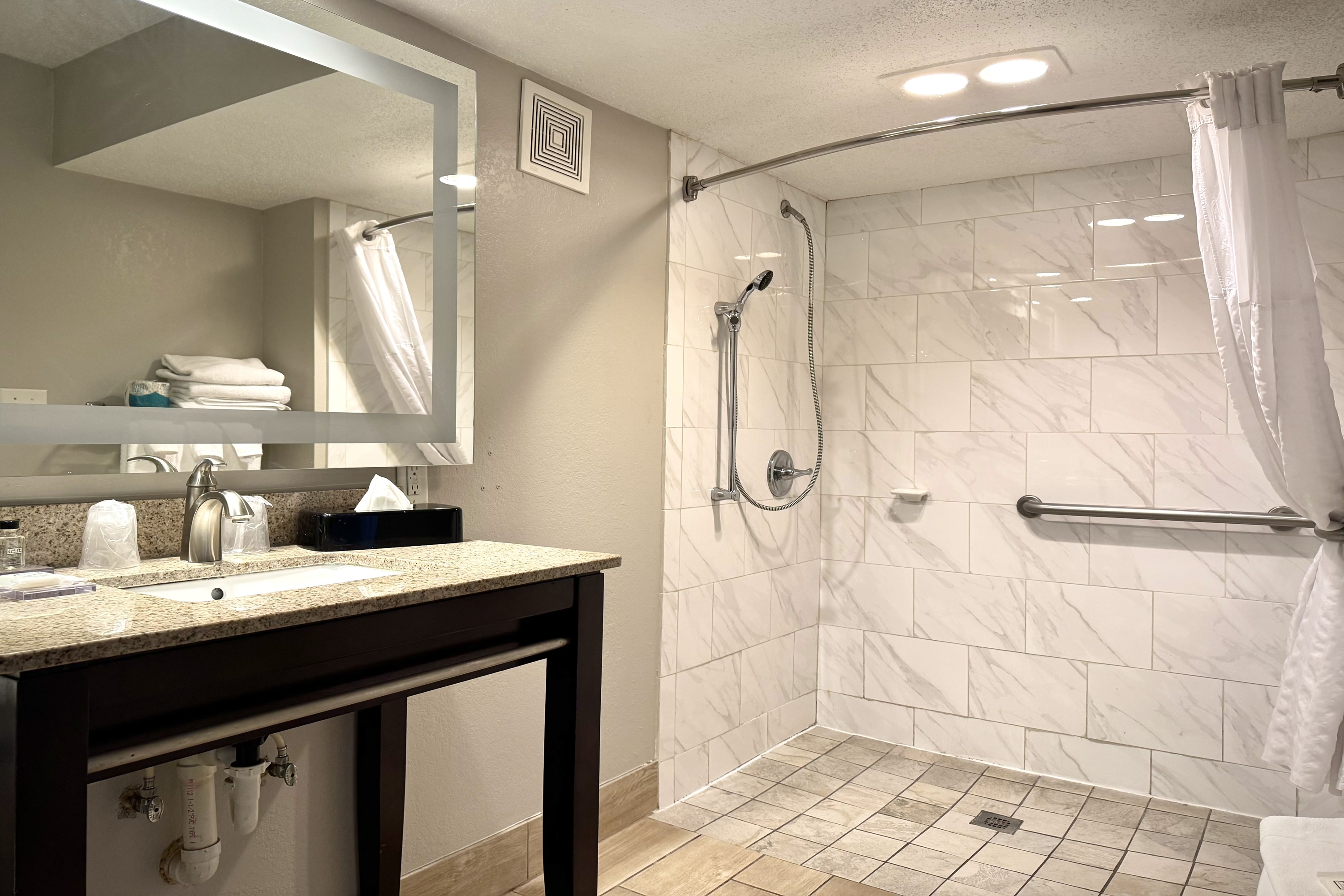 Guest room bath at the Wyndham Garden Ann Arbor in Ann Arbor, Michigan