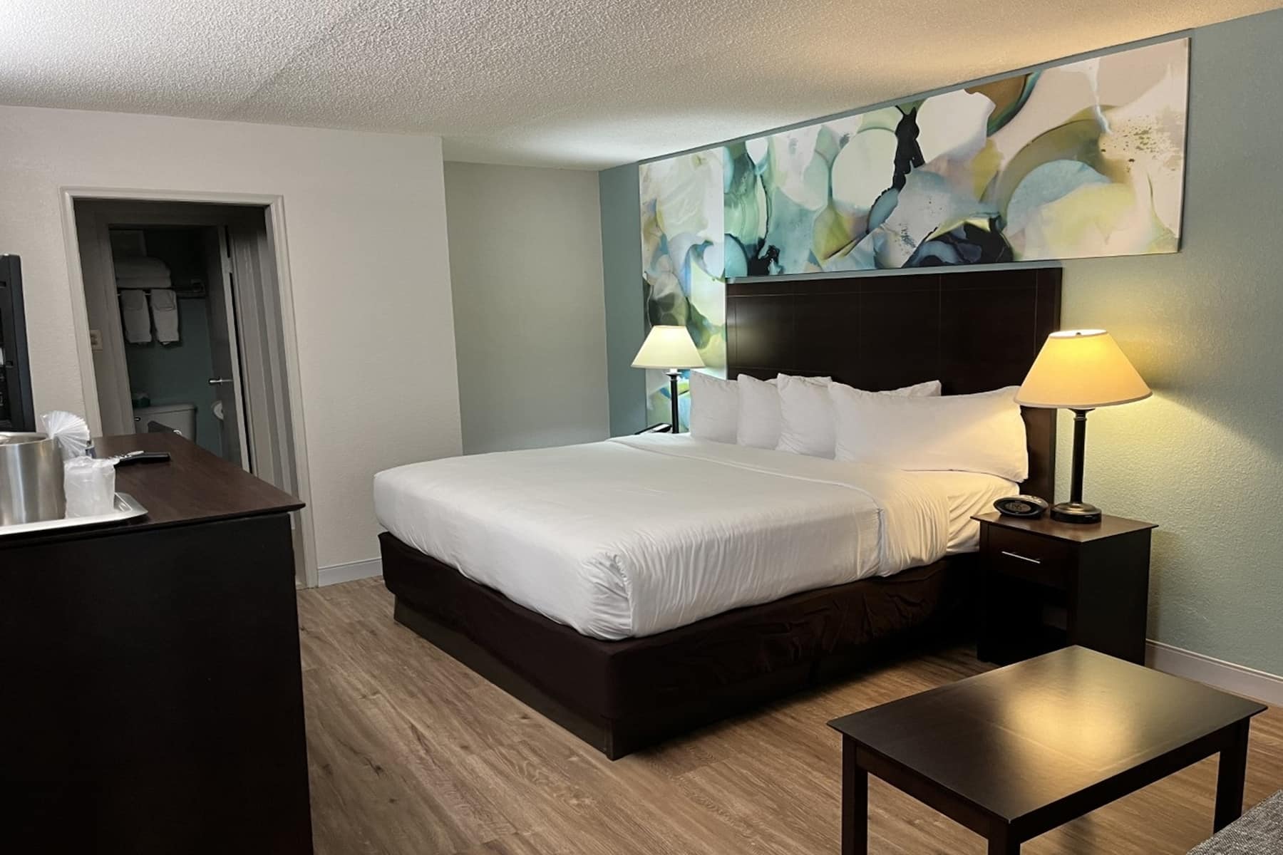 Guest room at the Wyndham Garden Ann Arbor in Ann Arbor, Michigan