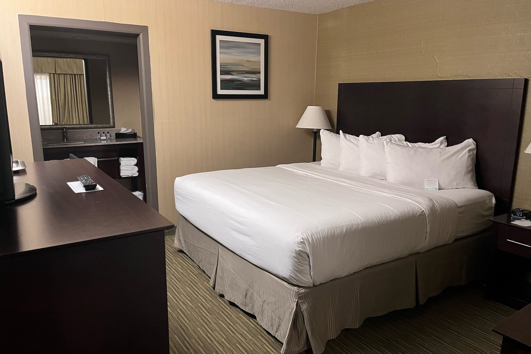 Guest room at the Wyndham Garden Ann Arbor in Ann Arbor, Michigan