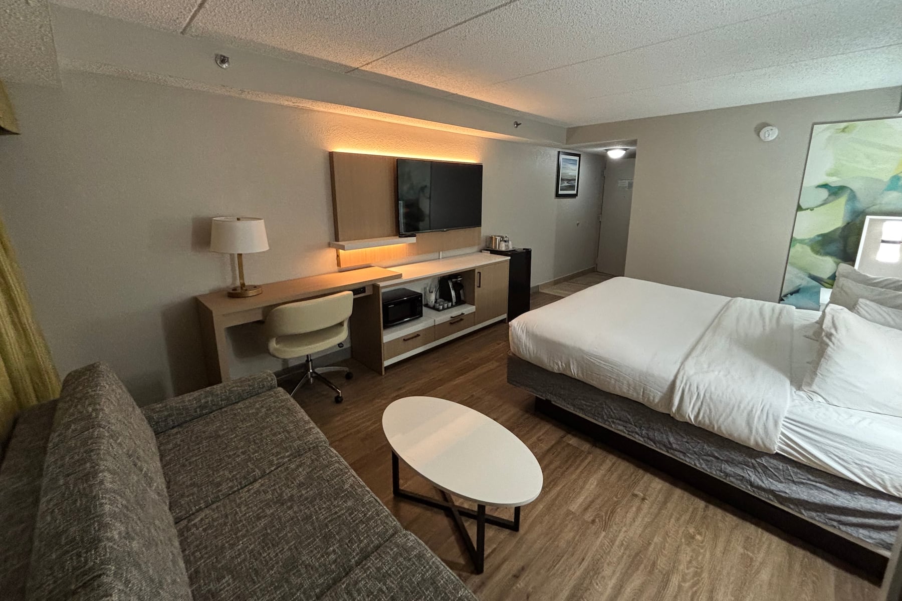 Guest room at the Wyndham Garden Ann Arbor in Ann Arbor, Michigan