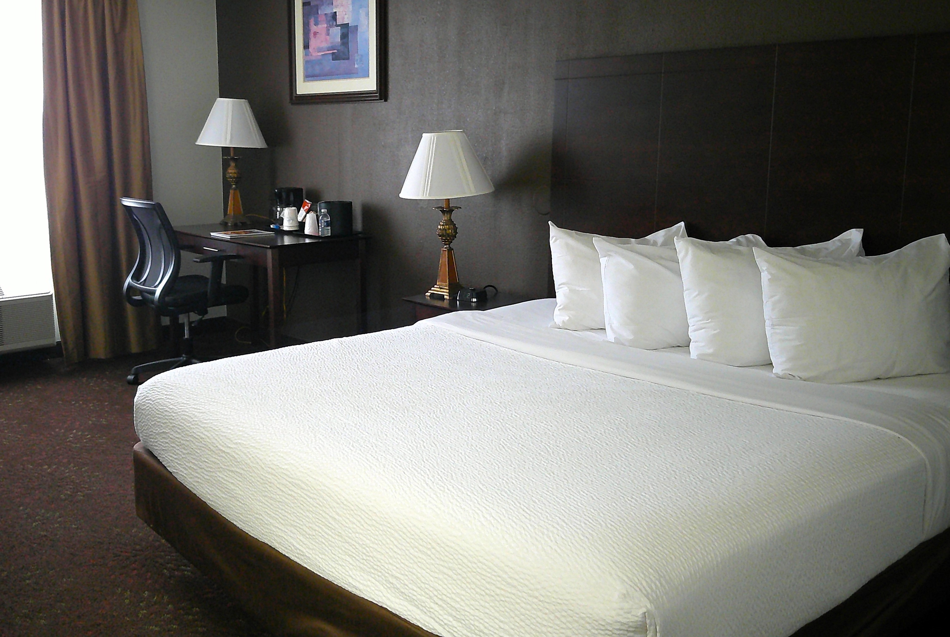 Guest room at the Wyndham Garden Romulus Detroit Metro Airport in Romulus, Michigan