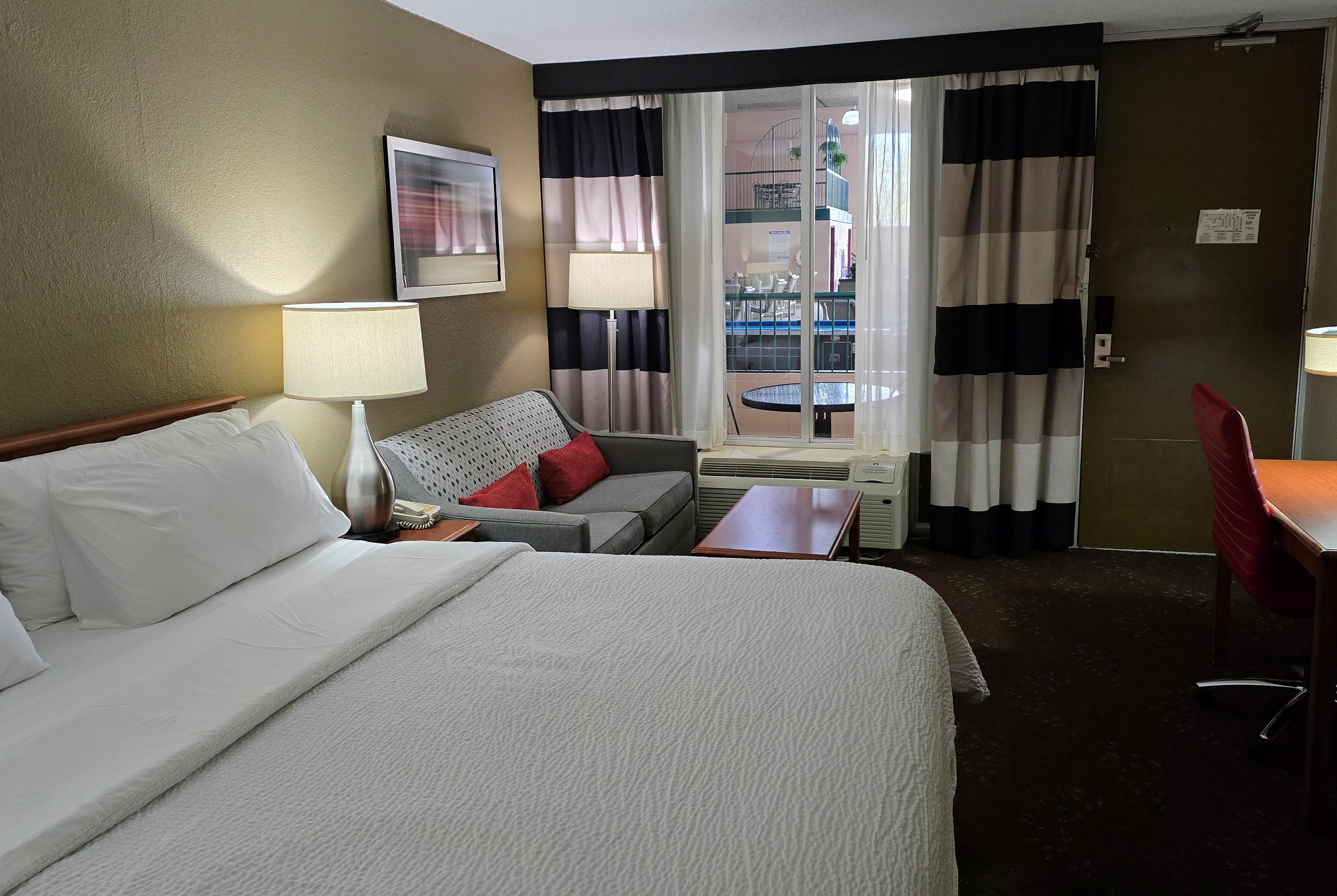Guest room at the Alexandria Hotel & Conference Center in Alexandria, Minnesota