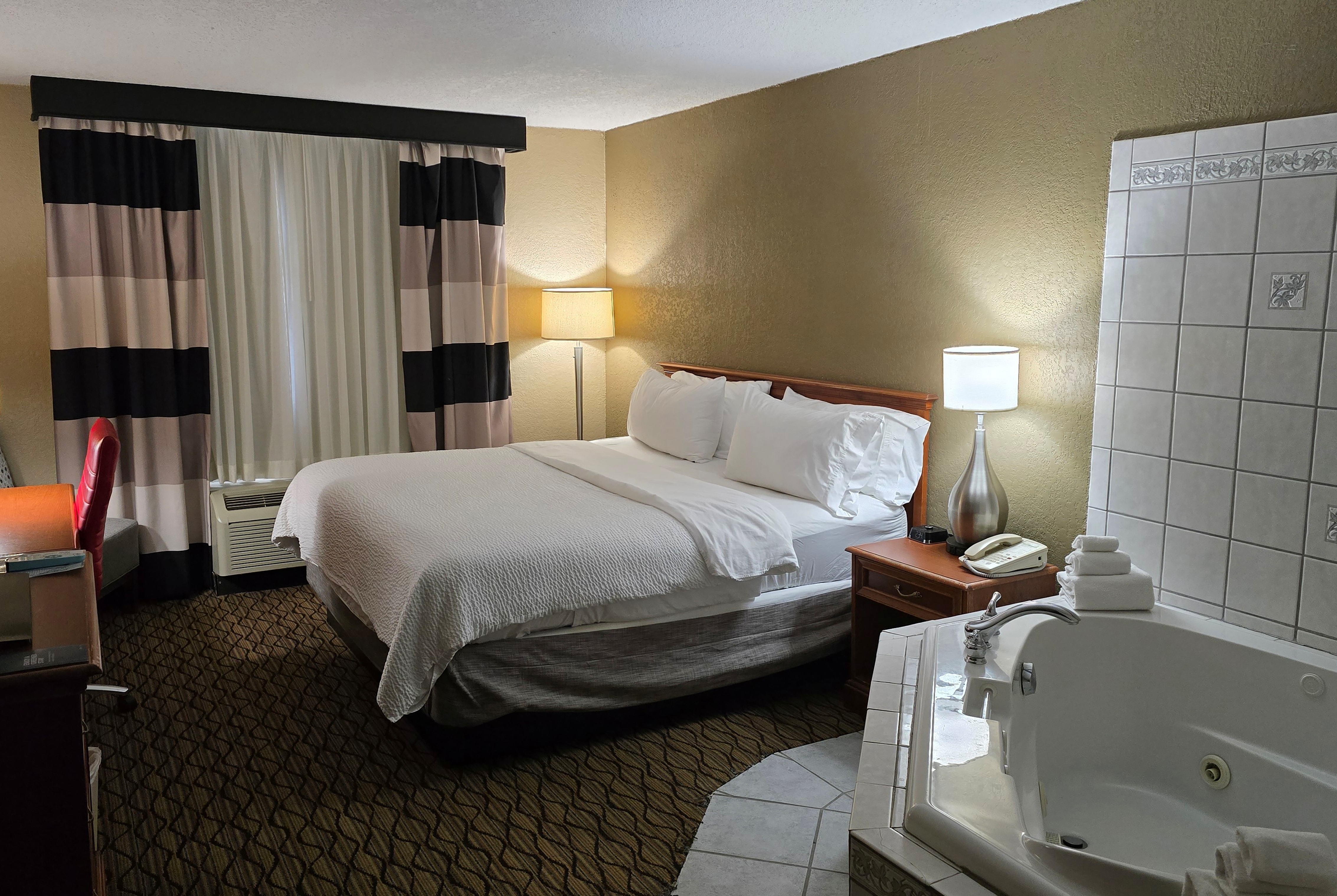 Guest room at the Alexandria Hotel & Conference Center in Alexandria, Minnesota