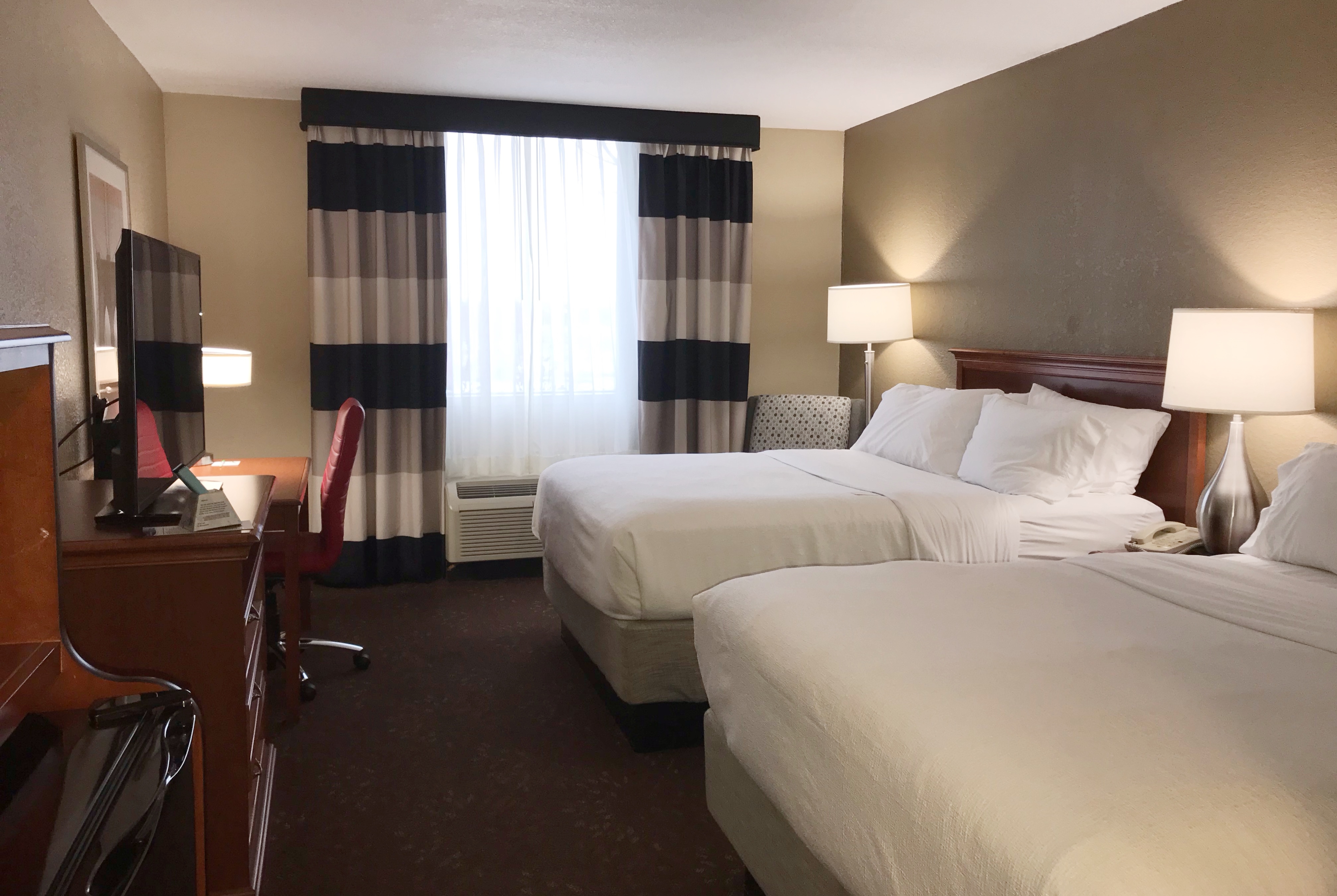 Guest room at the Alexandria Hotel & Conference Center in Alexandria, Minnesota