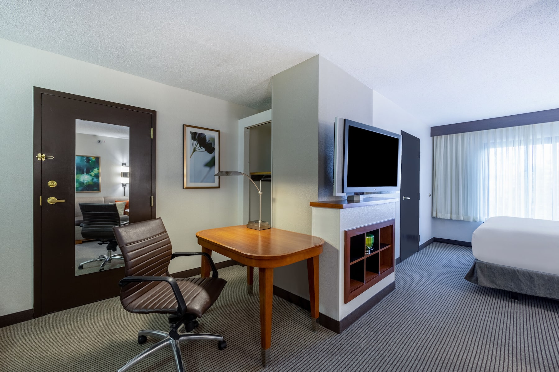Guest room at the Wyndham Garden Kansas City Airport in Kansas City, Missouri