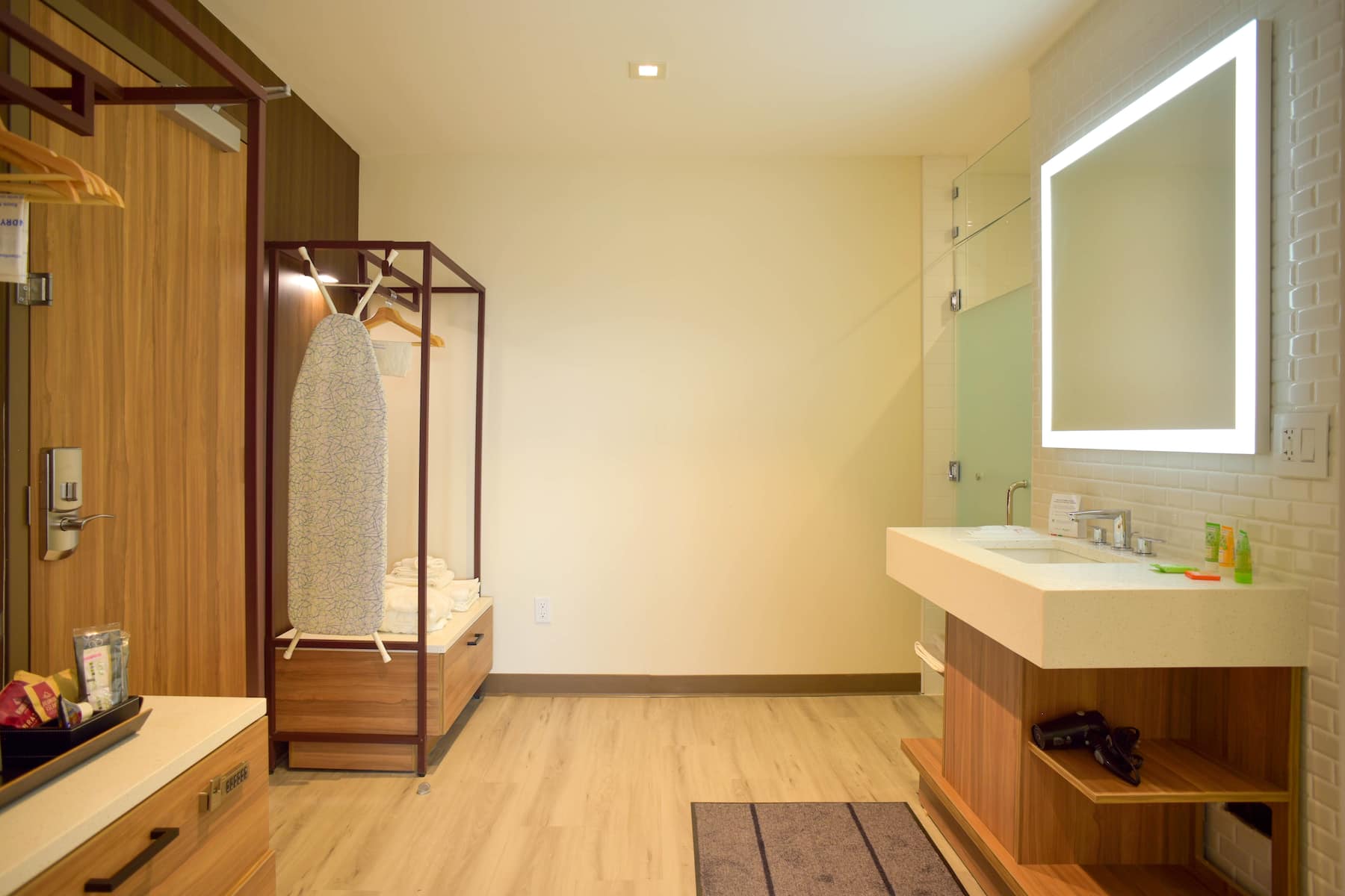 Guest room bath at the Wyndham Garden North Bergen Near Secaucus in North Bergen, New Jersey