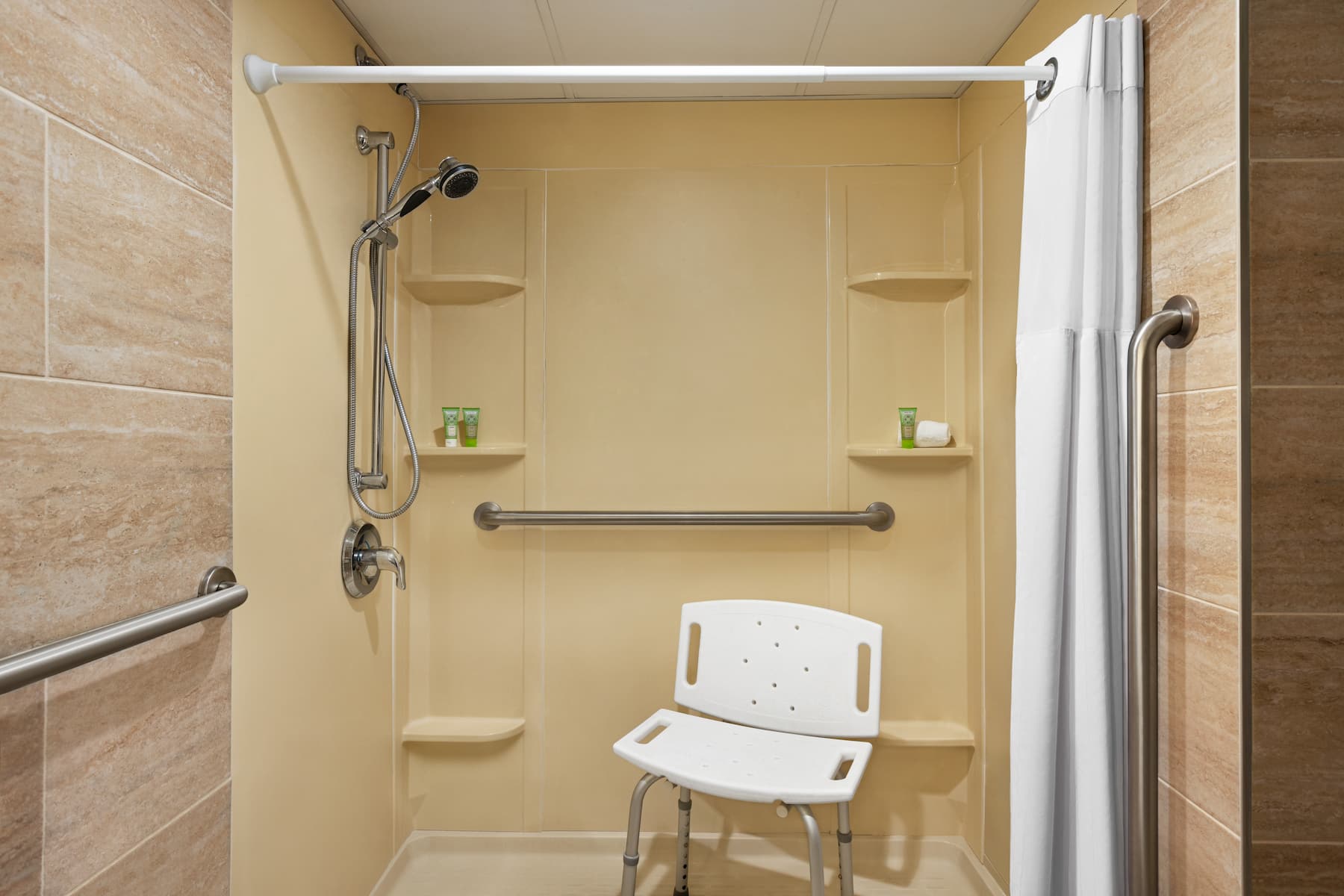 Guest room bath at the Wyndham Garden Totowa in Totowa, New Jersey
