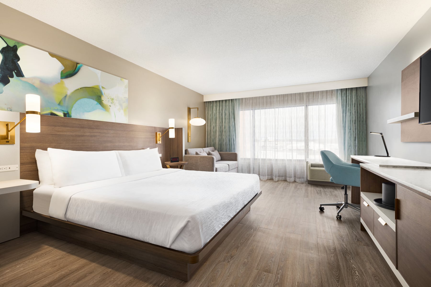 Guest room at the Wyndham Garden Totowa in Totowa, New Jersey