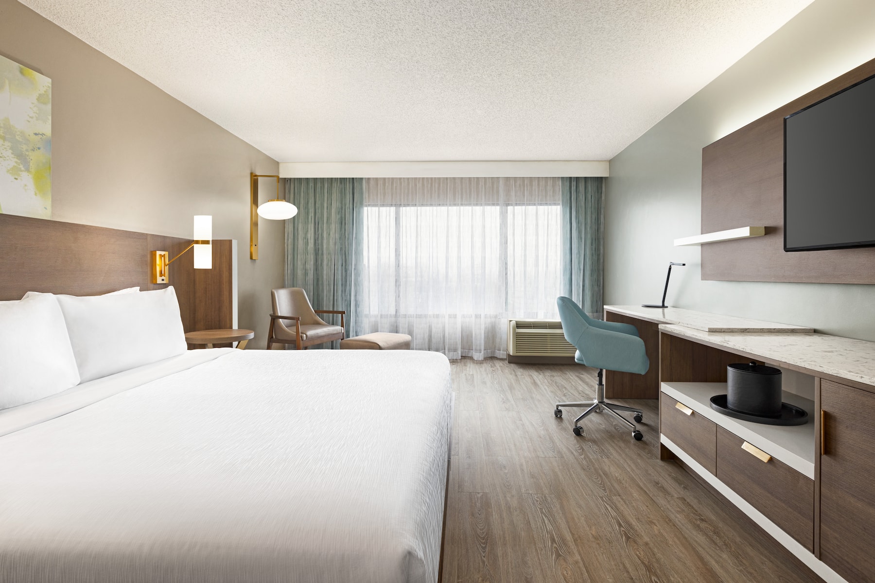 Guest room at the Wyndham Garden Totowa in Totowa, New Jersey