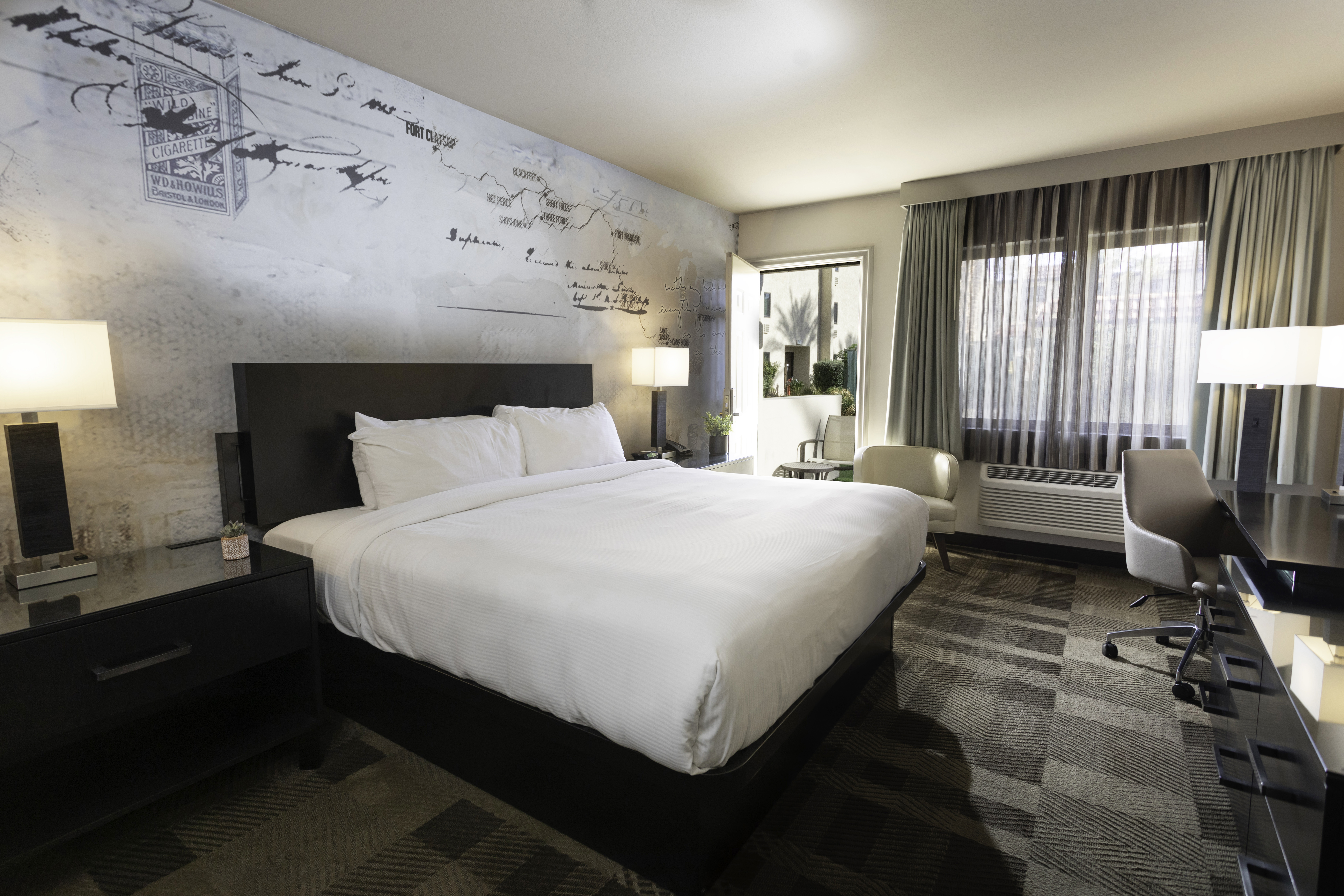 Guest room at the Silver Sevens Hotel and Casino, a Wyndham Garden in Las Vegas, Nevada