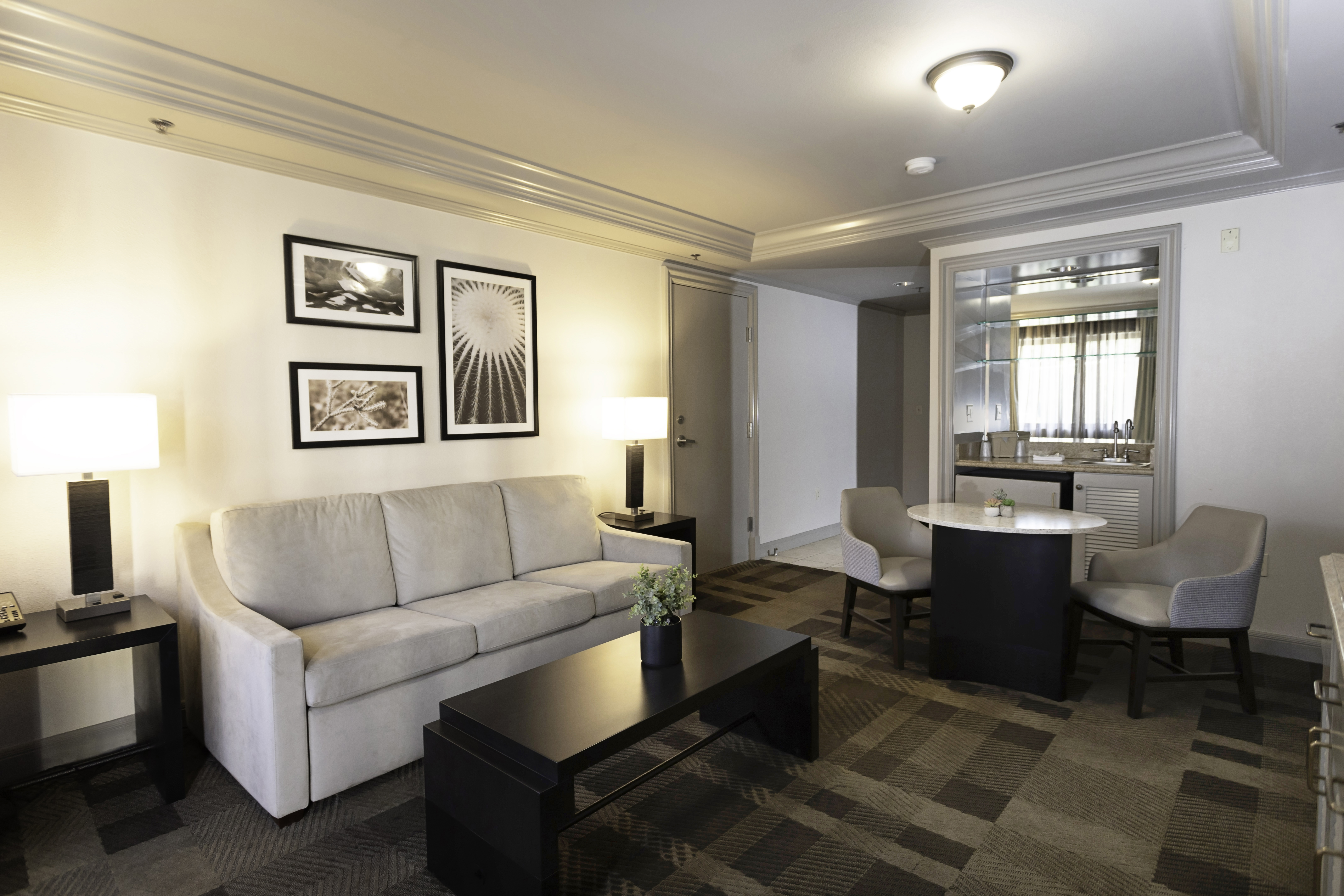 Guest room at the Silver Sevens Hotel and Casino, a Wyndham Garden in Las Vegas, Nevada