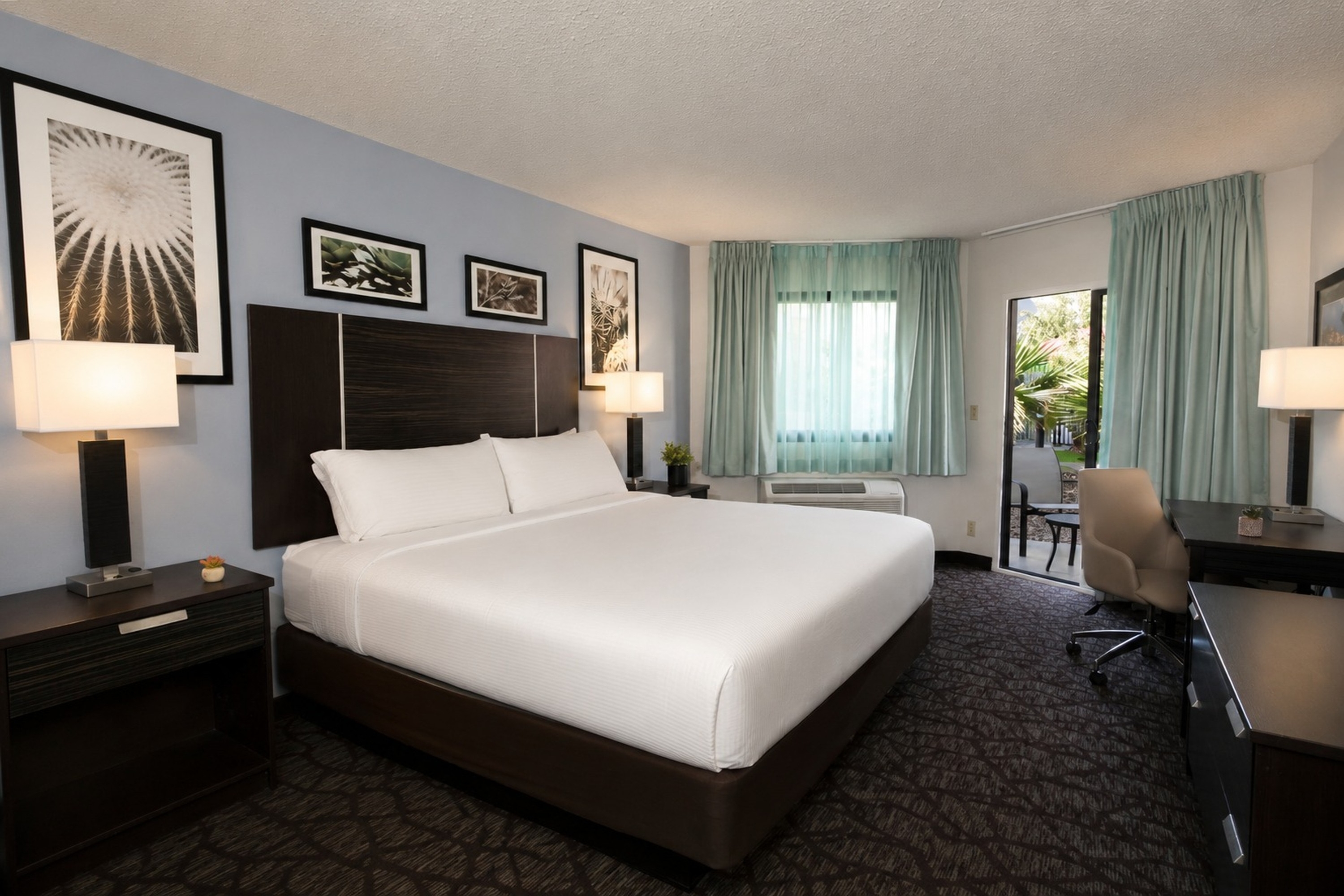 Guest room at the Silver Sevens Hotel and Casino, a Wyndham Garden in Las Vegas, Nevada
