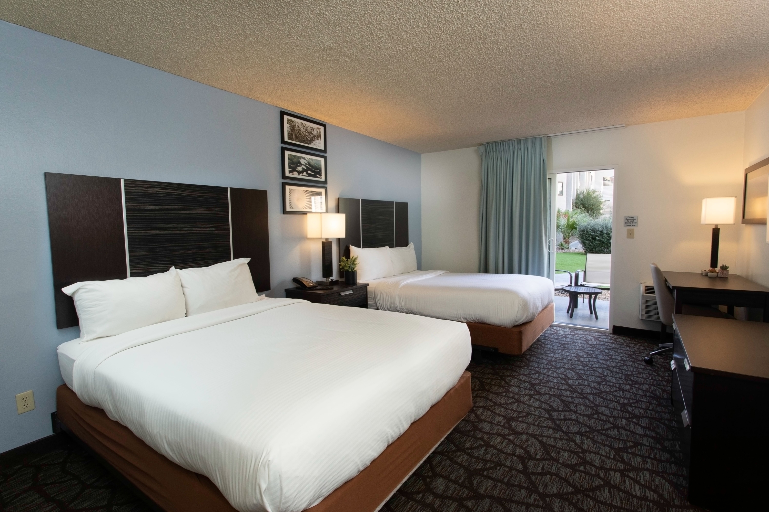 Guest room at the Silver Sevens Hotel and Casino, a Wyndham Garden in Las Vegas, Nevada