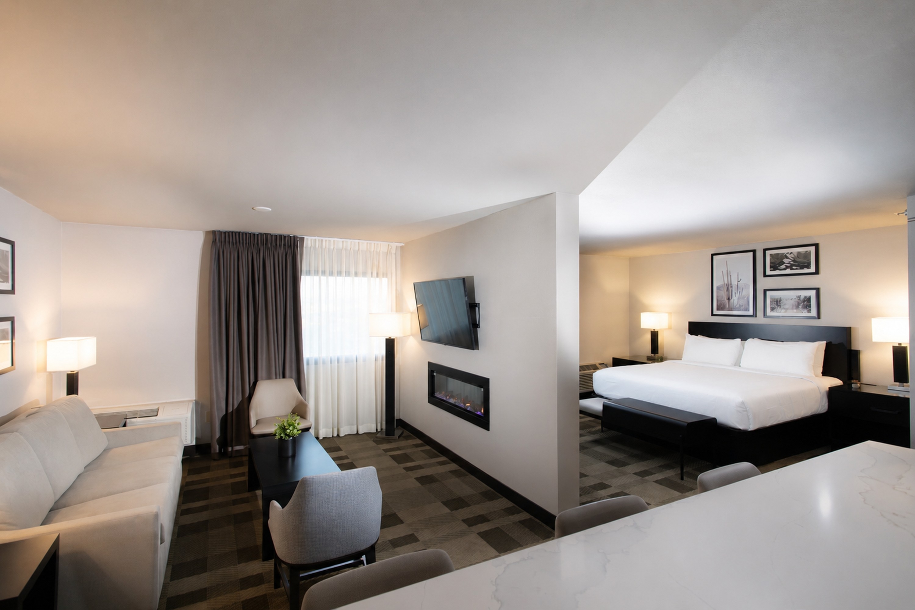 Guest room at the Silver Sevens Hotel and Casino, a Wyndham Garden in Las Vegas, Nevada