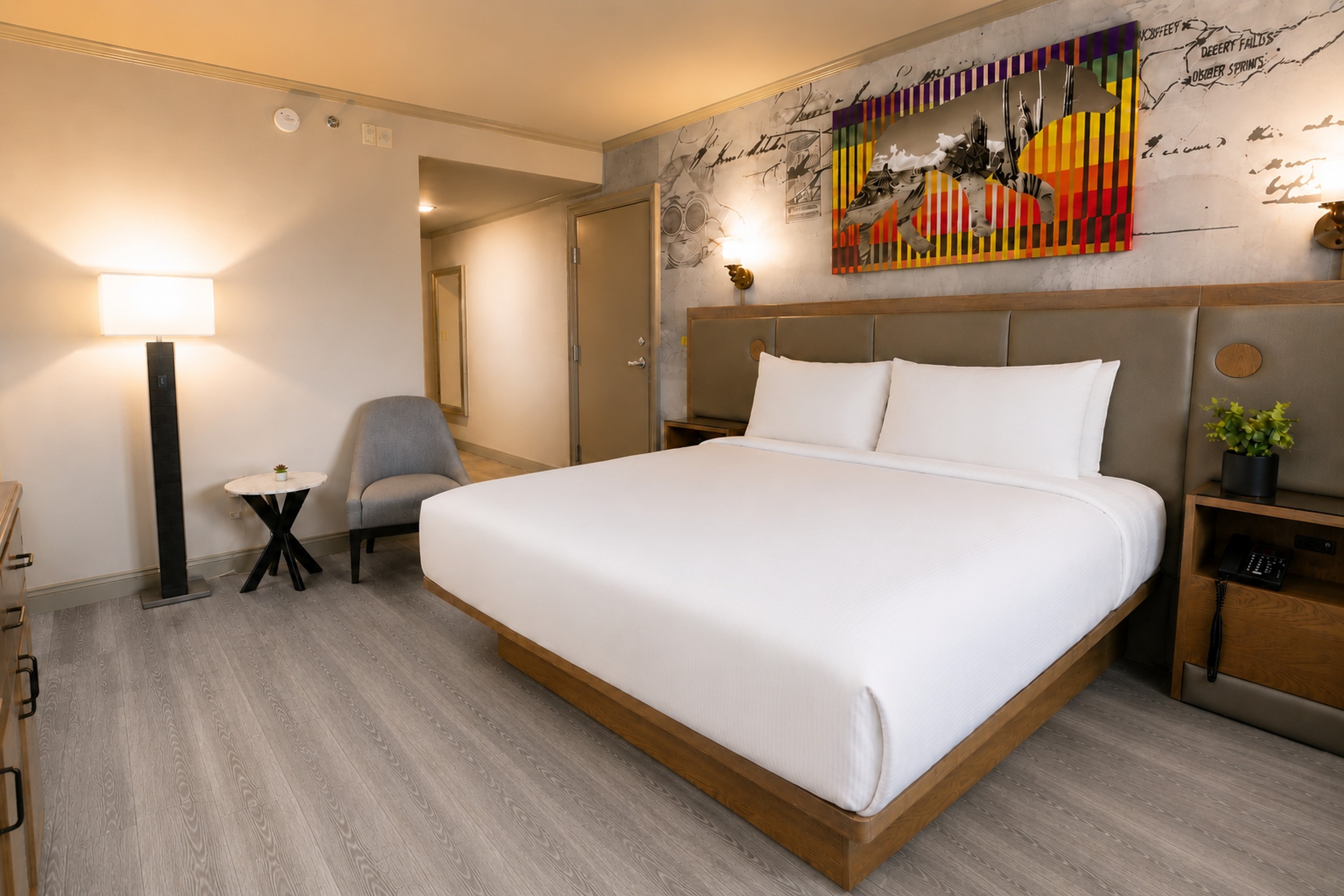 Guest room at the Silver Sevens Hotel and Casino, a Wyndham Garden in Las Vegas, Nevada