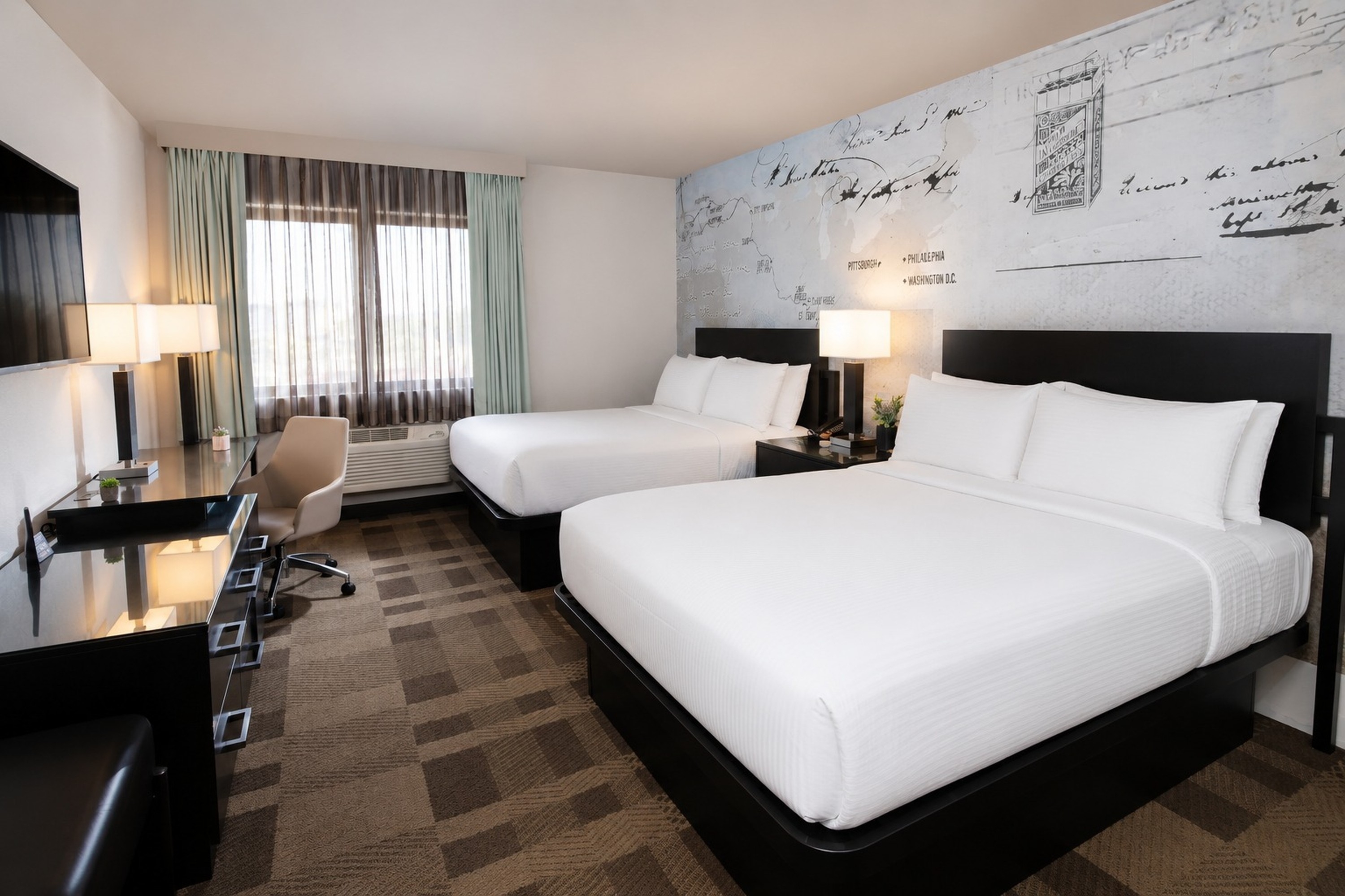 Guest room at the Silver Sevens Hotel and Casino, a Wyndham Garden in Las Vegas, Nevada