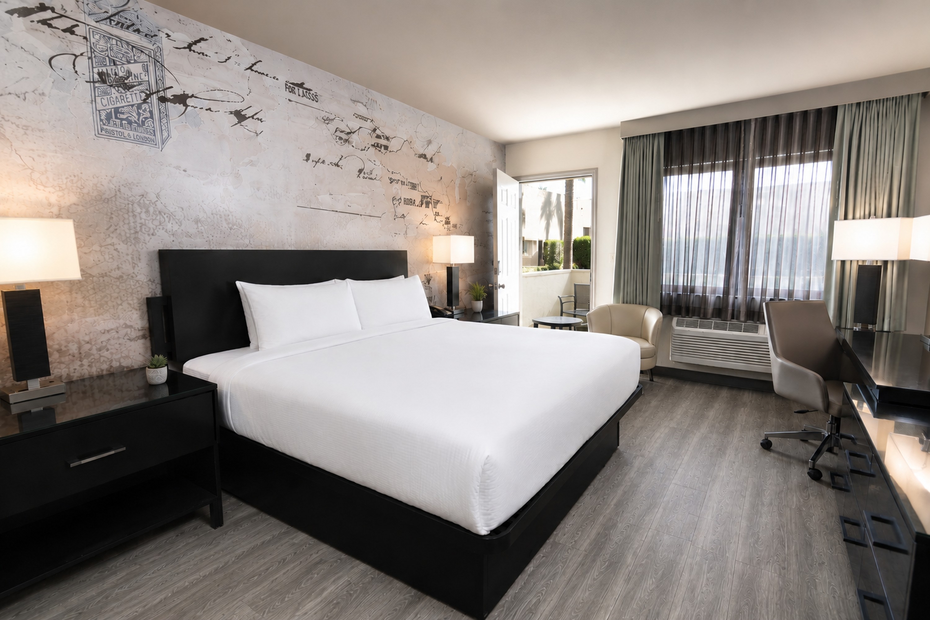 Guest room at the Silver Sevens Hotel and Casino, a Wyndham Garden in Las Vegas, Nevada