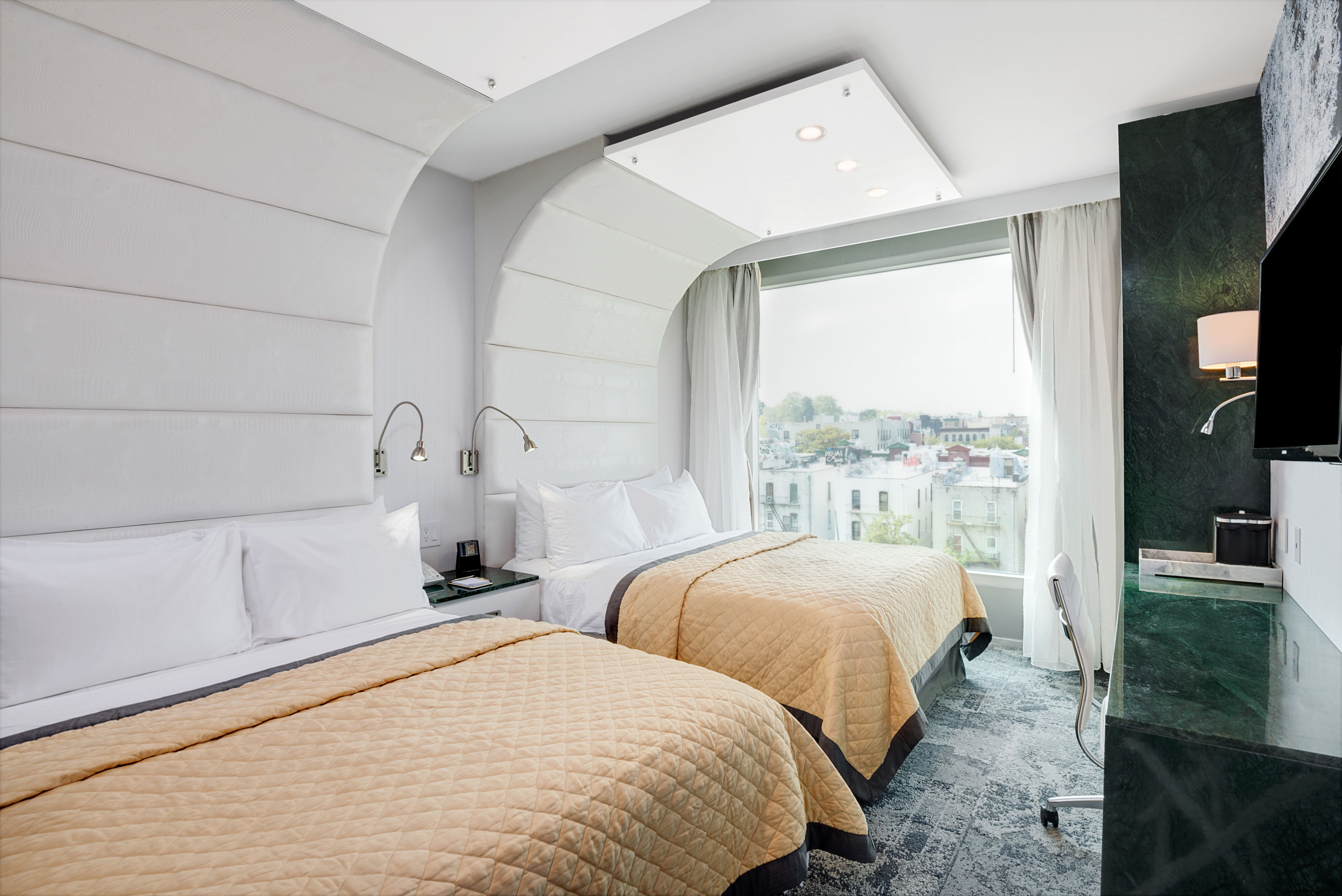 Guest room at the Wyndham Garden Brooklyn Sunset Park in Brooklyn, New York