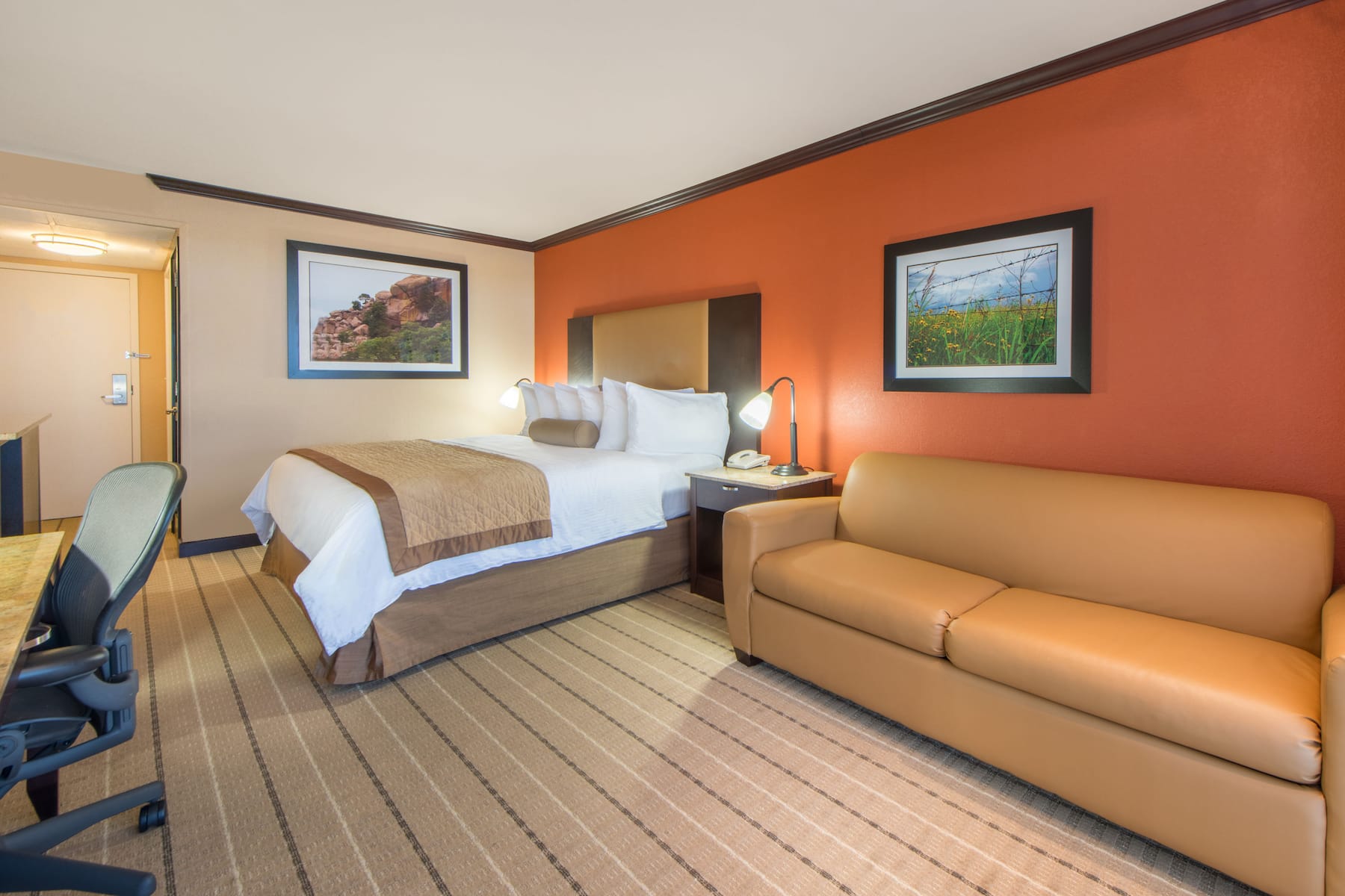 Guest room at the Wyndham Garden Oklahoma City Conference Ctr/Airpt/Bricktown in Oklahoma City, Oklahoma