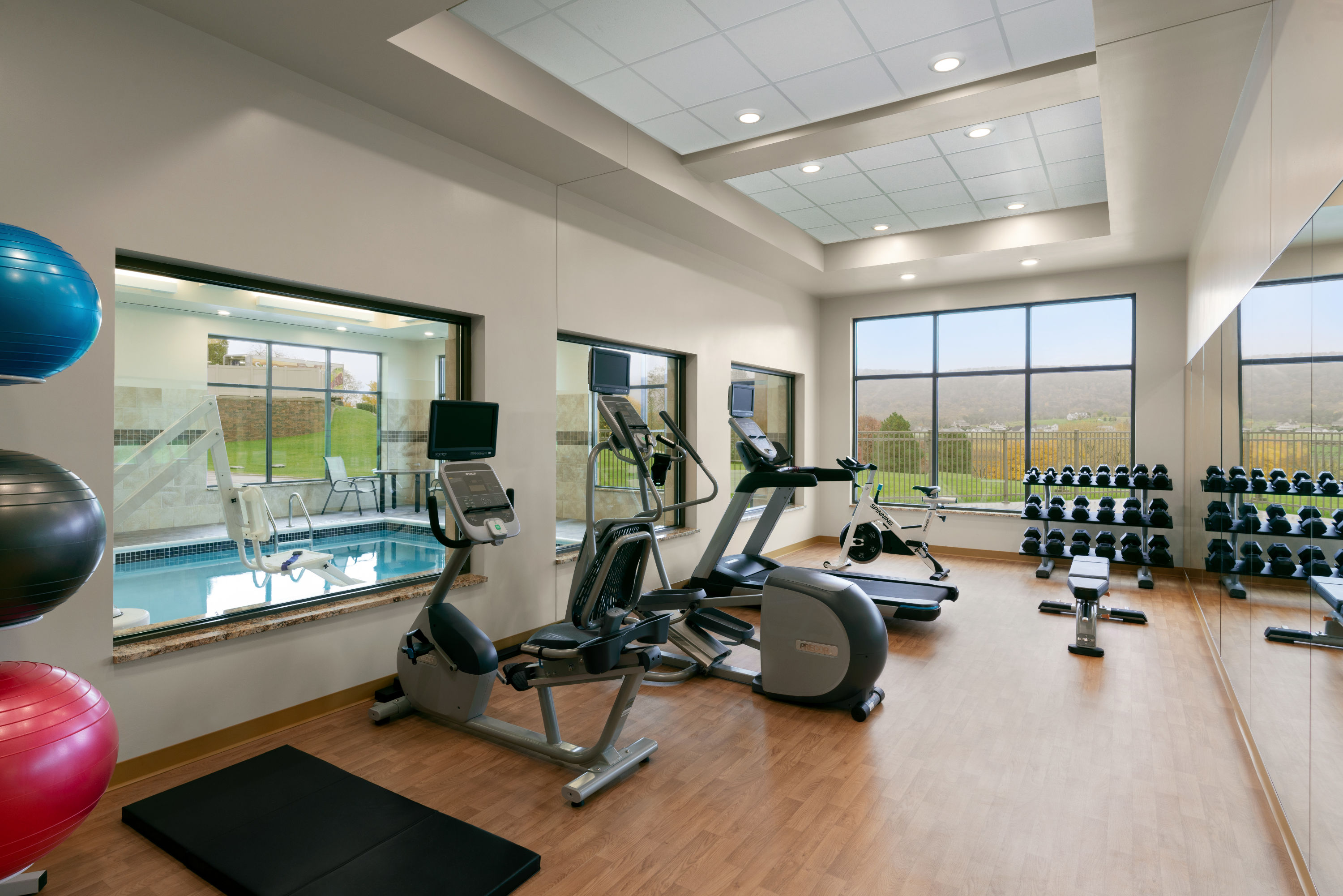 Health club at Wyndham Garden State College in Boalsburg, Pennsylvania