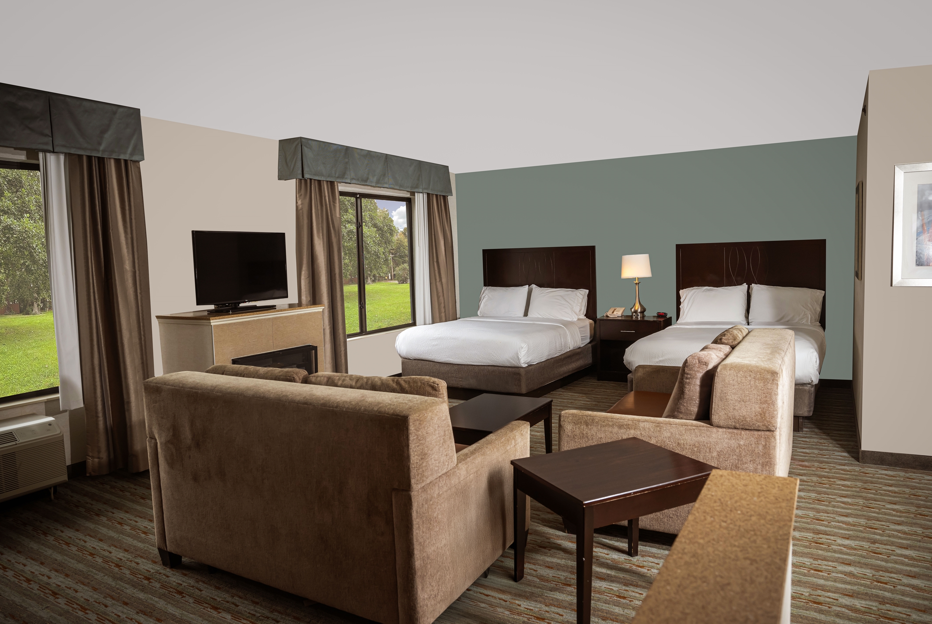 Guest room at the Wyndham Garden Erie in Erie, Pennsylvania