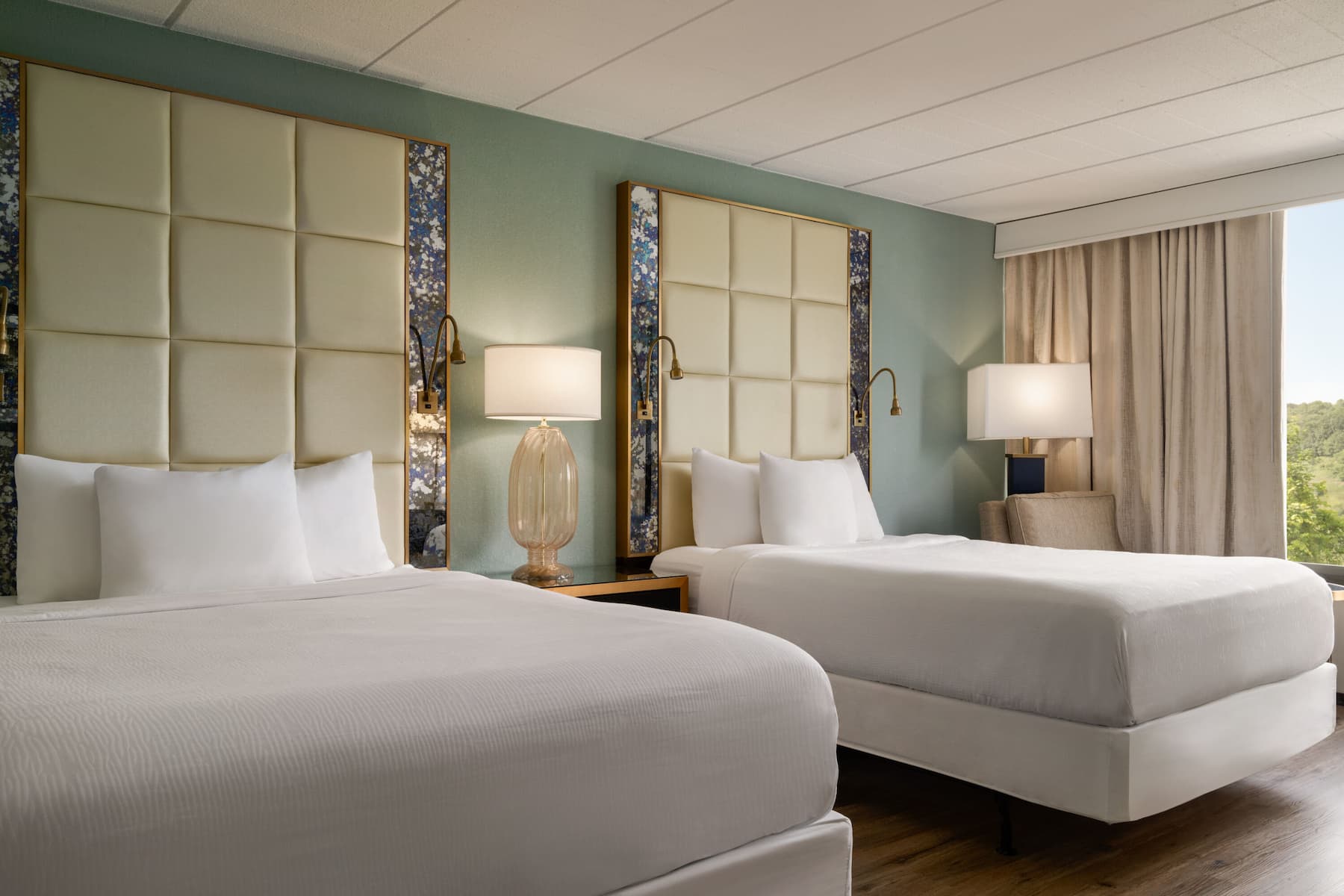 Guest room at the Wyndham Garden Pittsburgh Airport in Pittsburgh, Pennsylvania