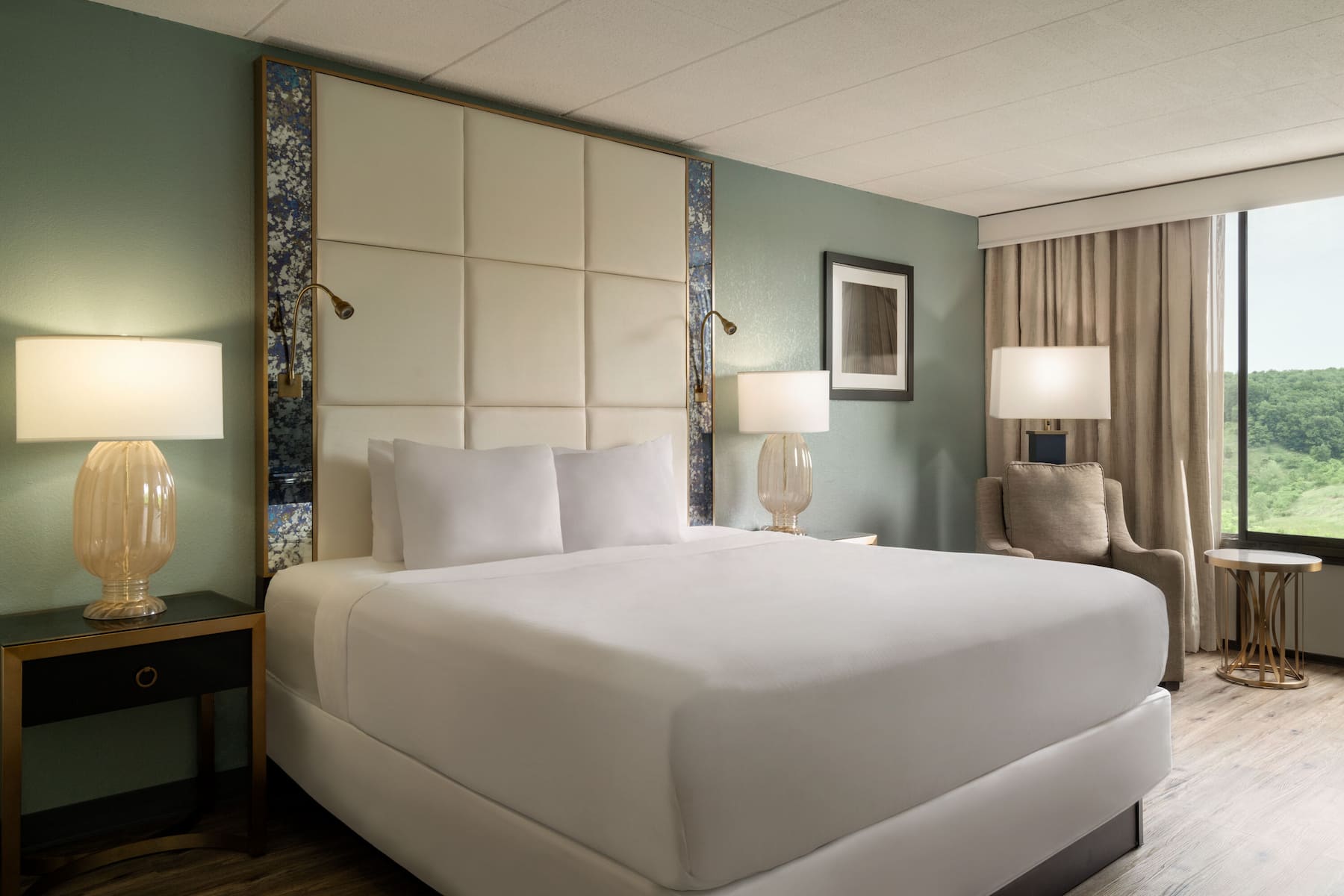 Guest room at the Wyndham Garden Pittsburgh Airport in Pittsburgh, Pennsylvania