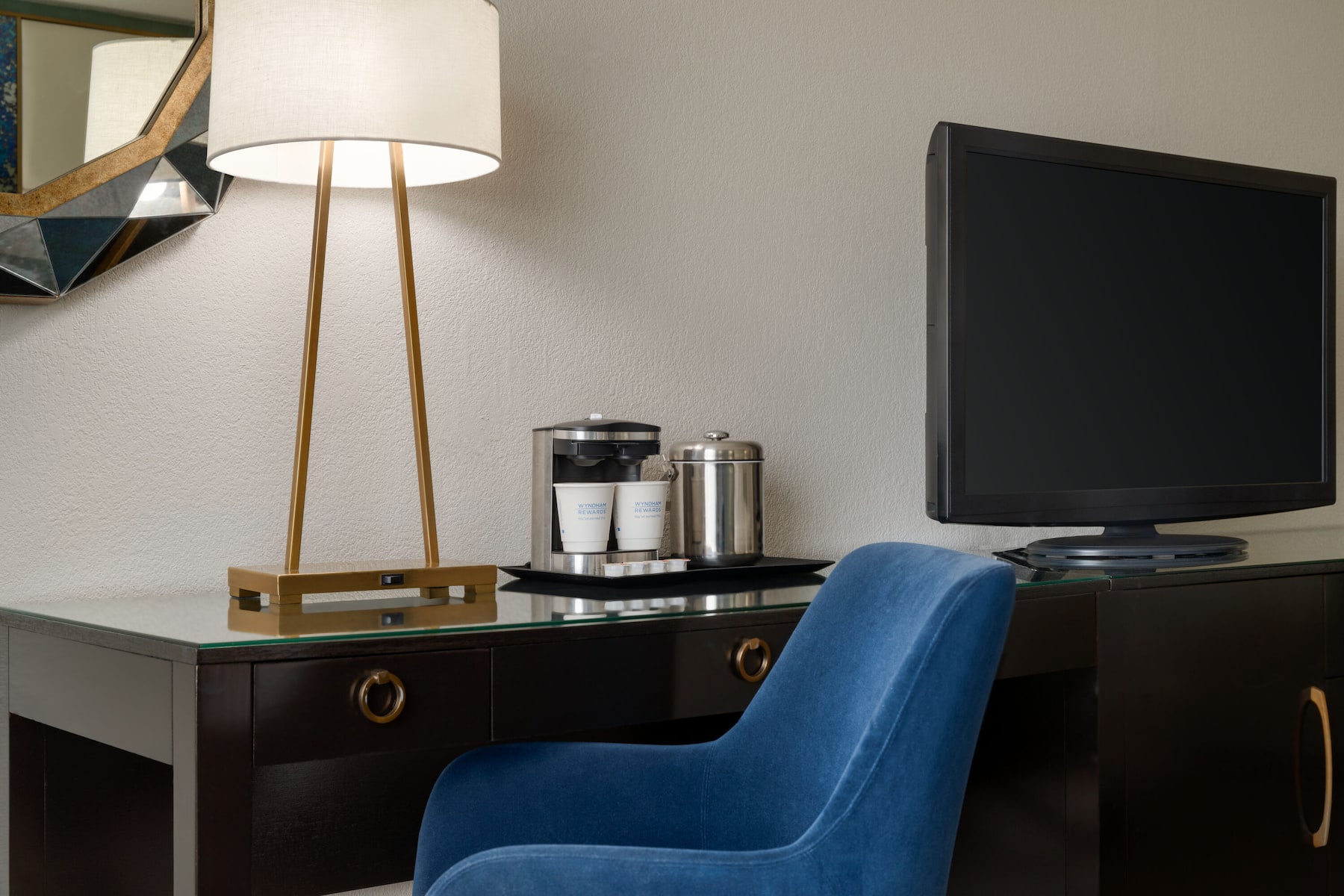 Guest room at the Wyndham Garden Pittsburgh Airport in Pittsburgh, Pennsylvania