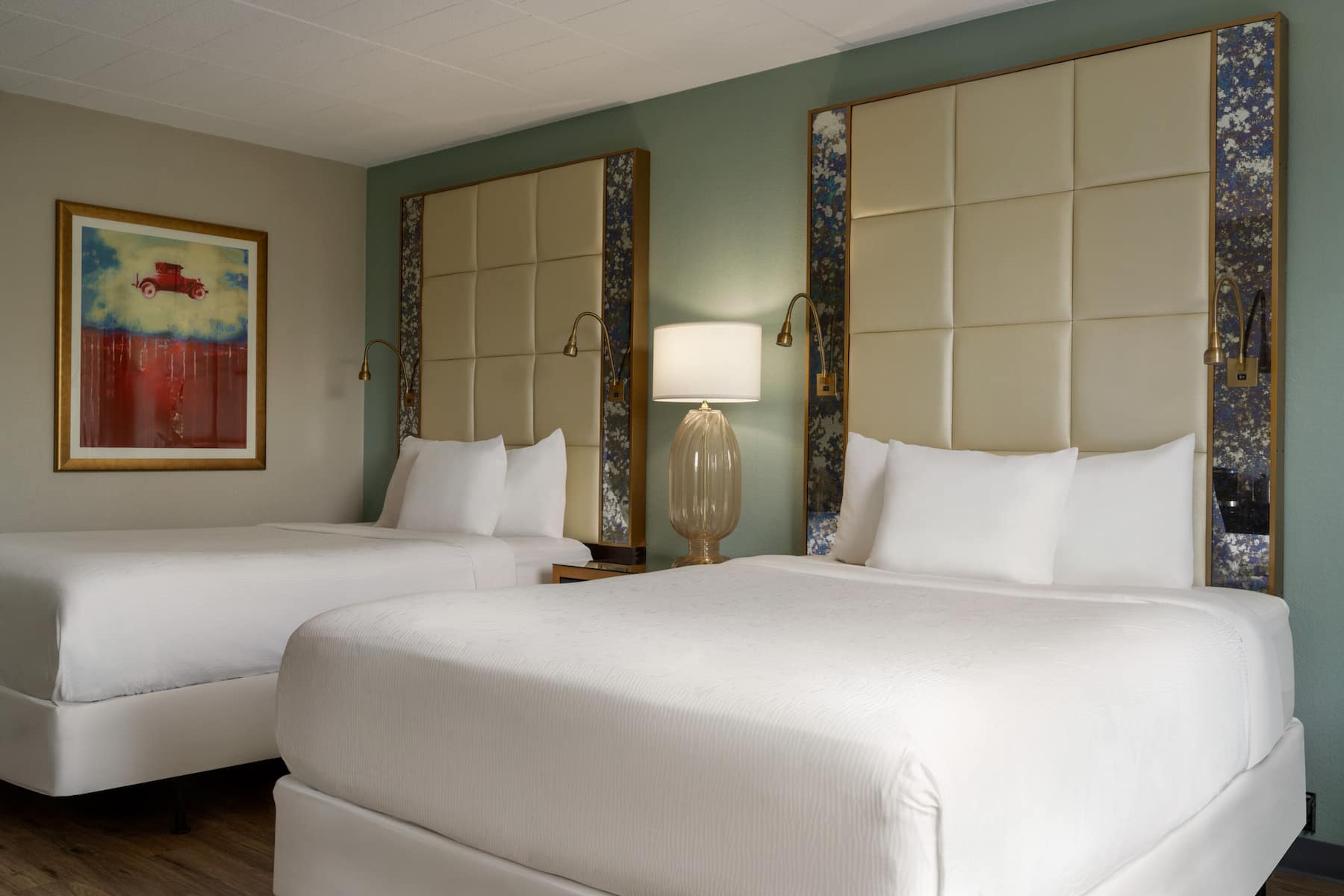 Guest room at the Wyndham Garden Pittsburgh Airport in Pittsburgh, Pennsylvania