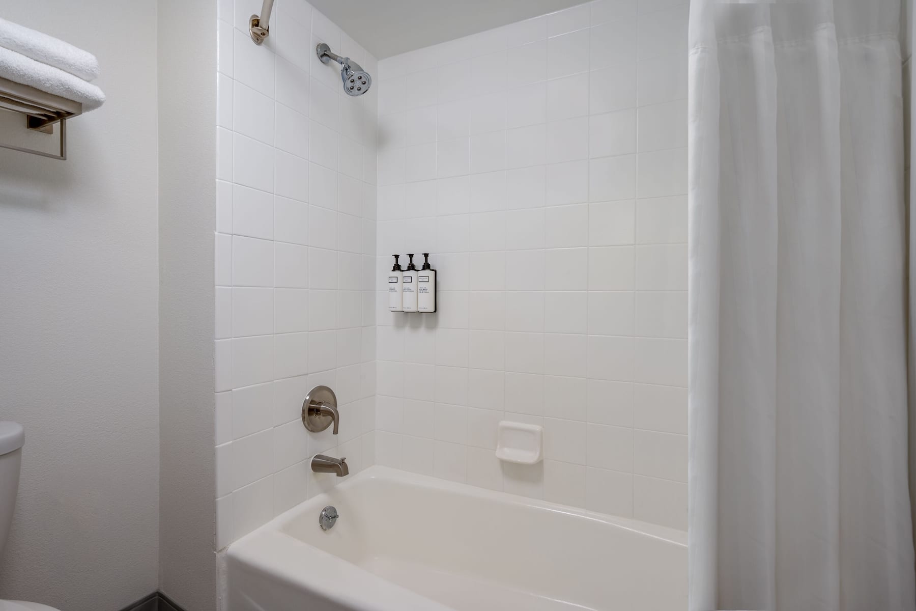 Guest room bath at the Wyndham Garden Columbia/Ft. Jackson in Columbia, South Carolina