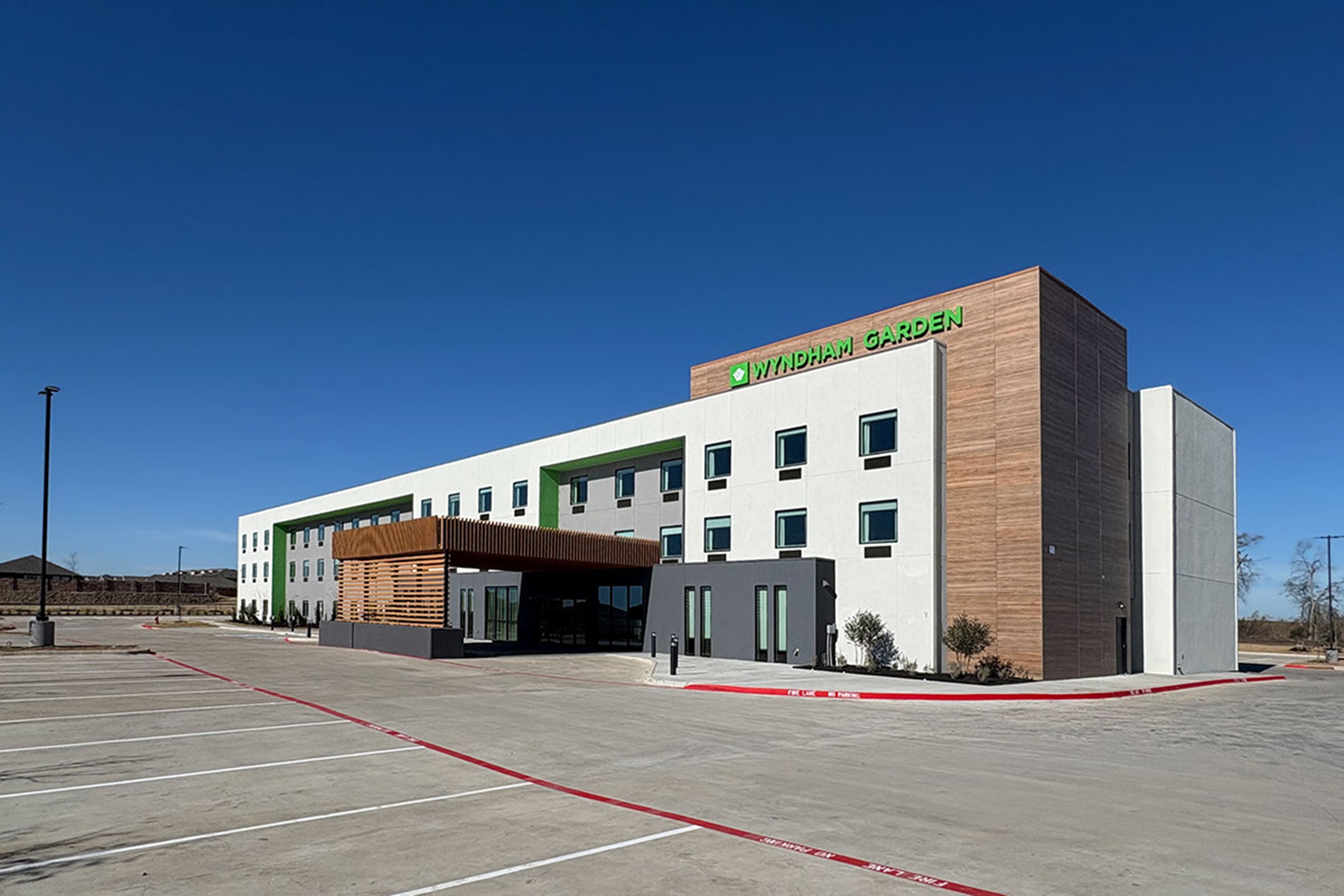 Exterior of Wyndham Garden Anna hotel in Anna, Texas