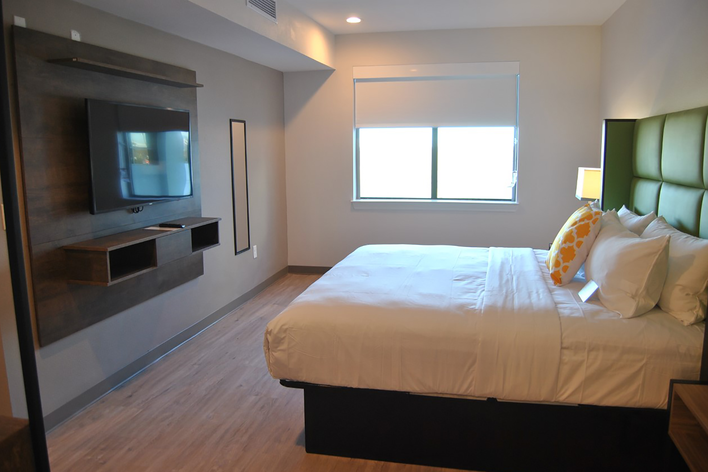 Guest room at the Wyndham Garden College Station in College Station, Texas