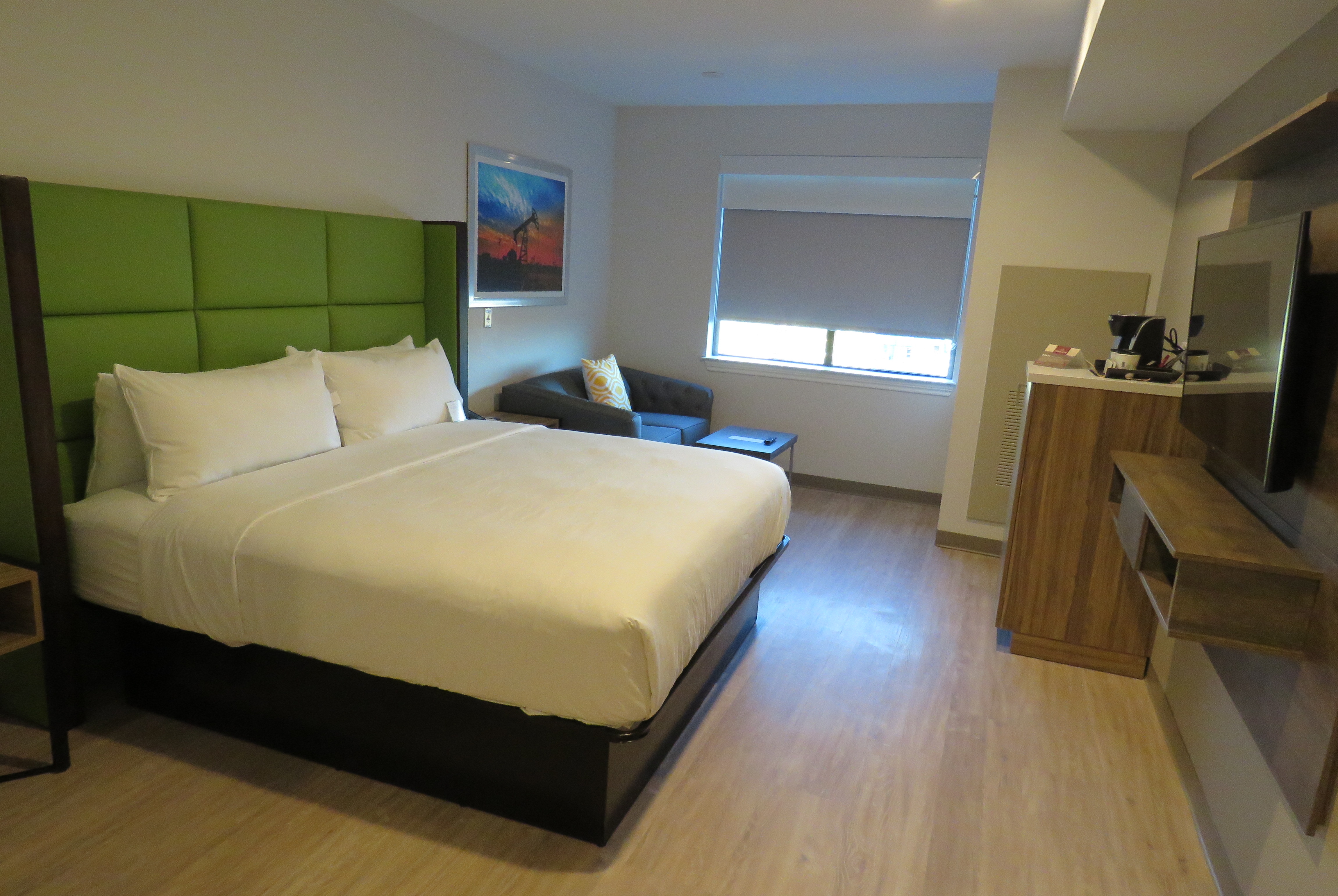 Guest room at the Wyndham Garden College Station in College Station, Texas