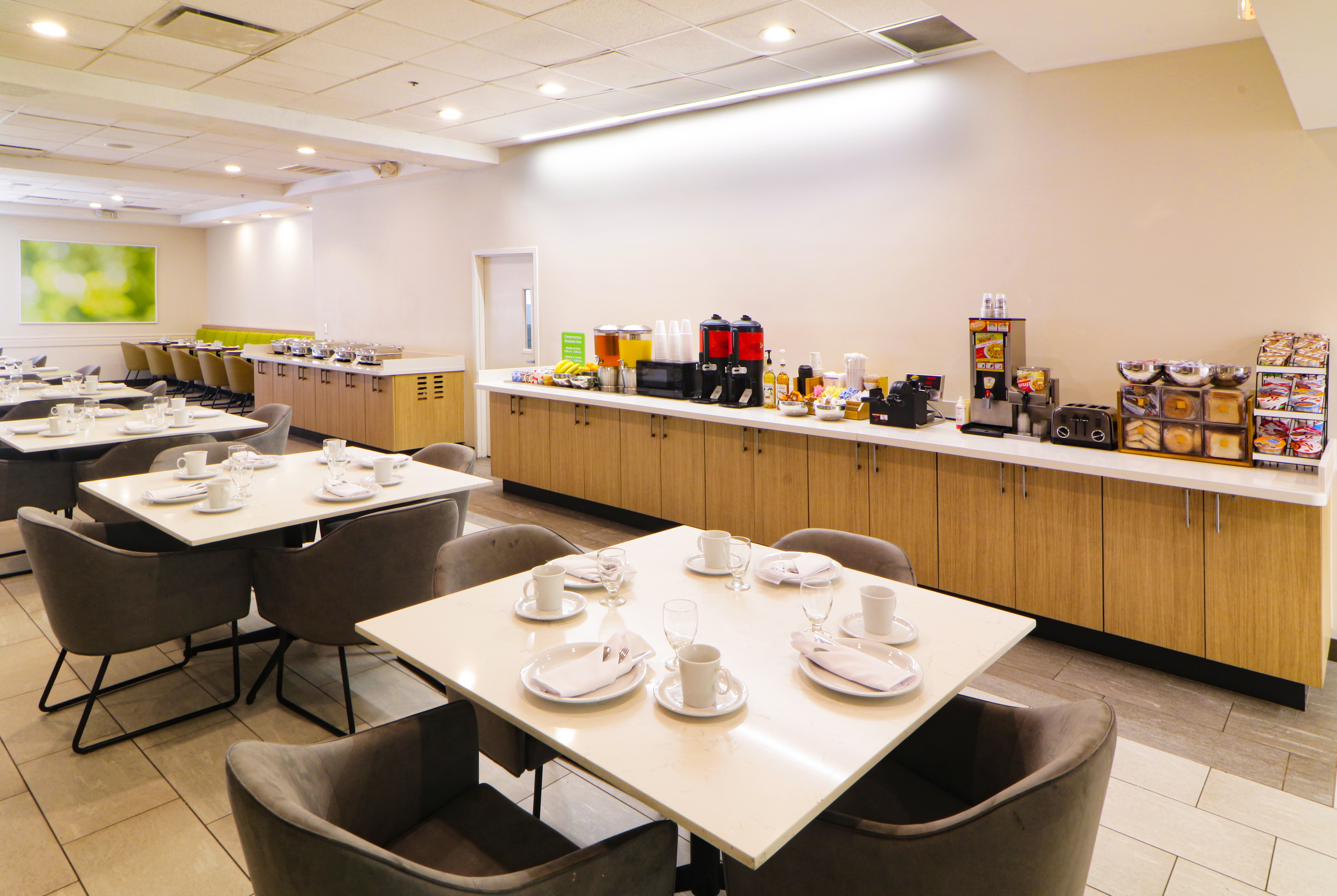 Wyndham Garden McAllen At La Plaza Mall restaurant breakfast area with seating in McAllen, Texas