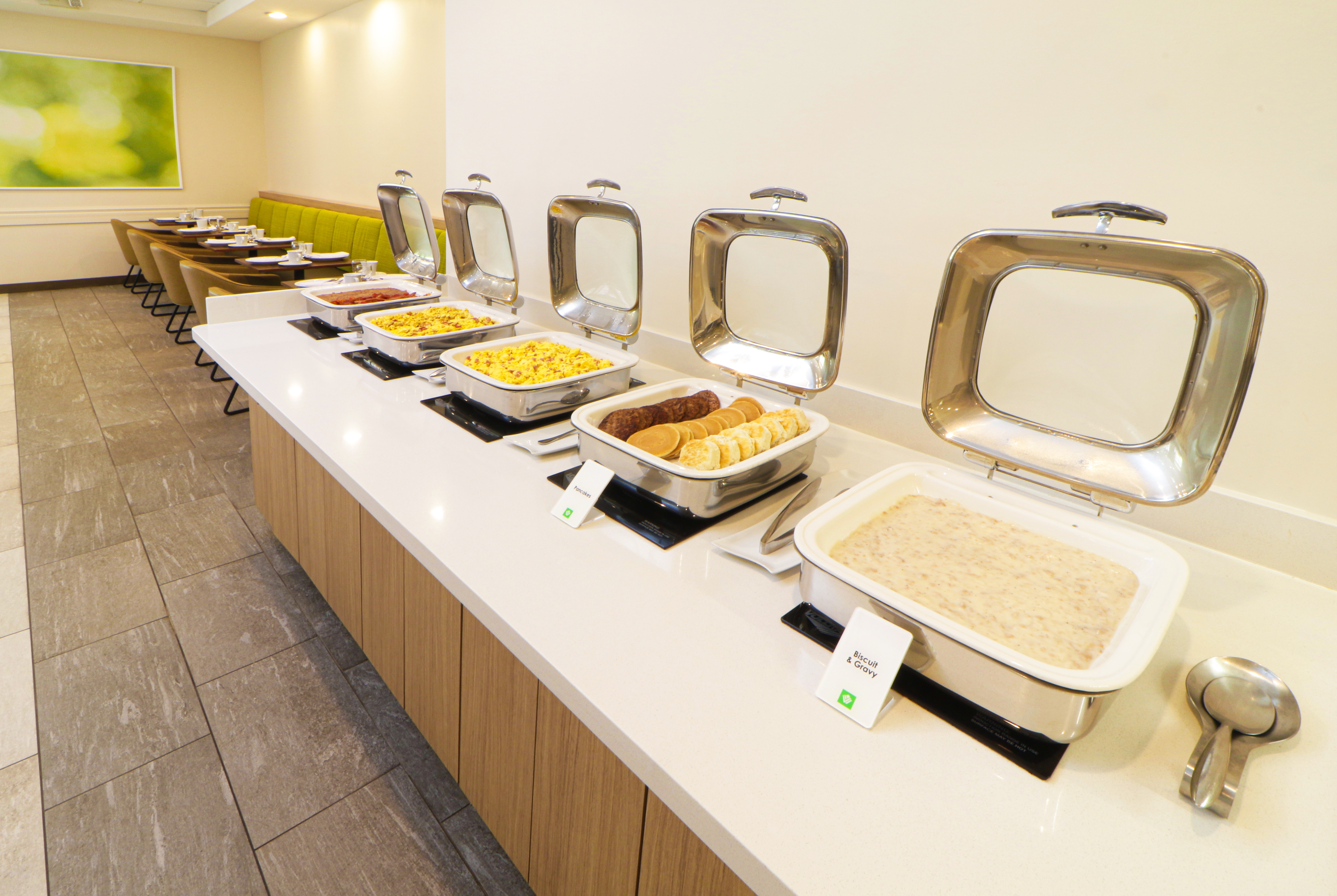 Wyndham Garden McAllen At La Plaza Mall restaurant breakfast area with seating in McAllen, Texas