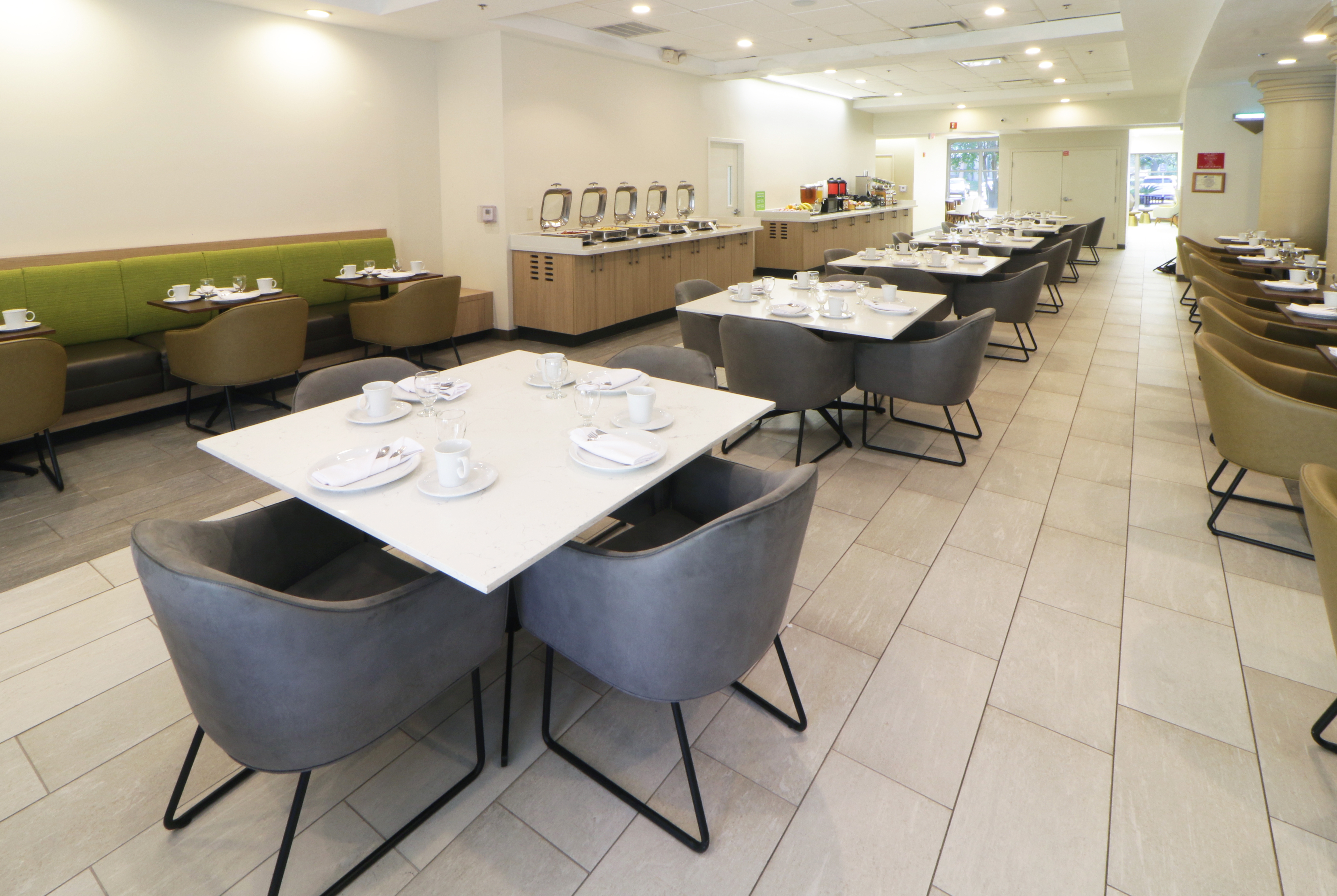 Wyndham Garden McAllen At La Plaza Mall restaurant breakfast area with seating in McAllen, Texas