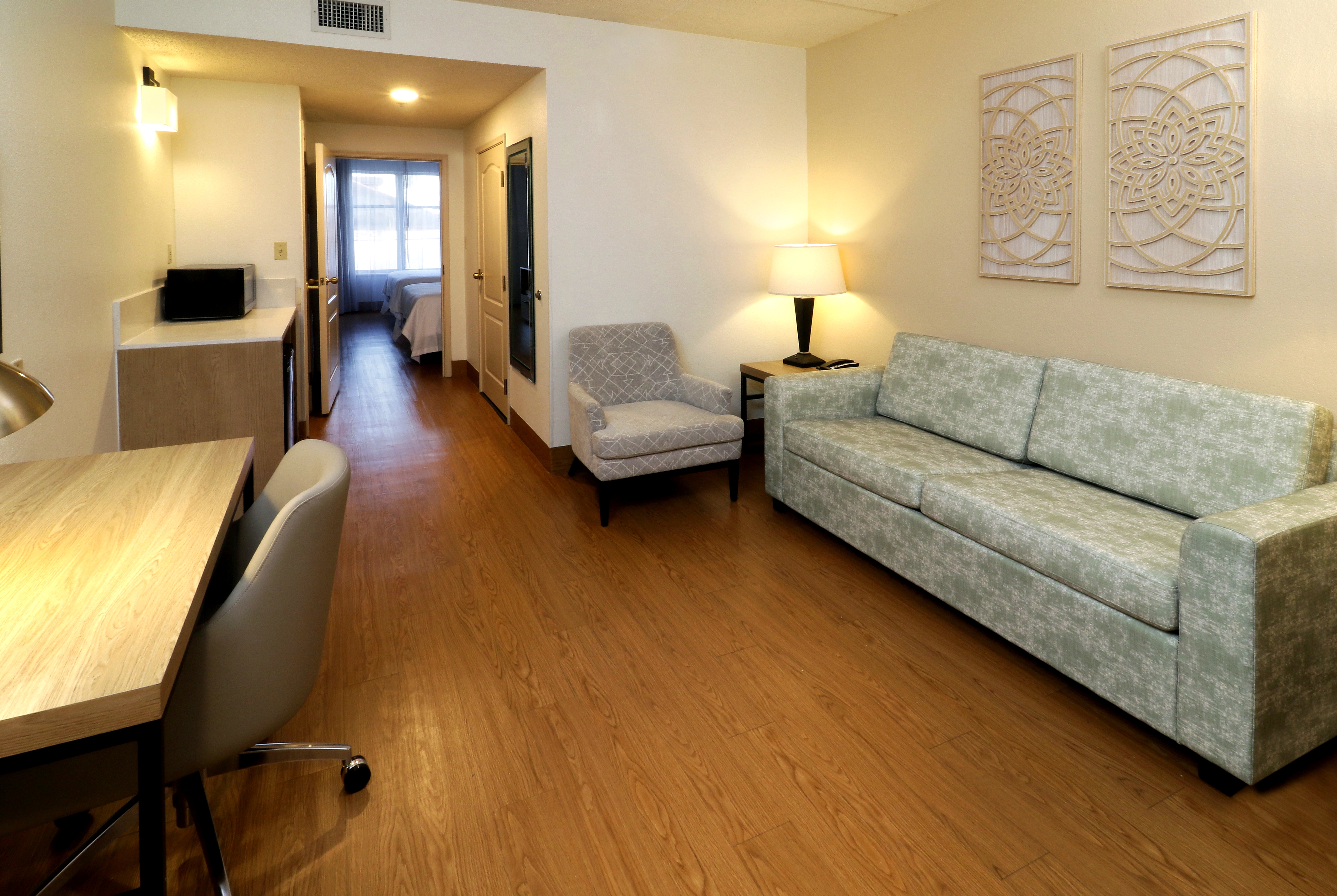 Guest room at the Wyndham Garden McAllen At La Plaza Mall in McAllen, Texas