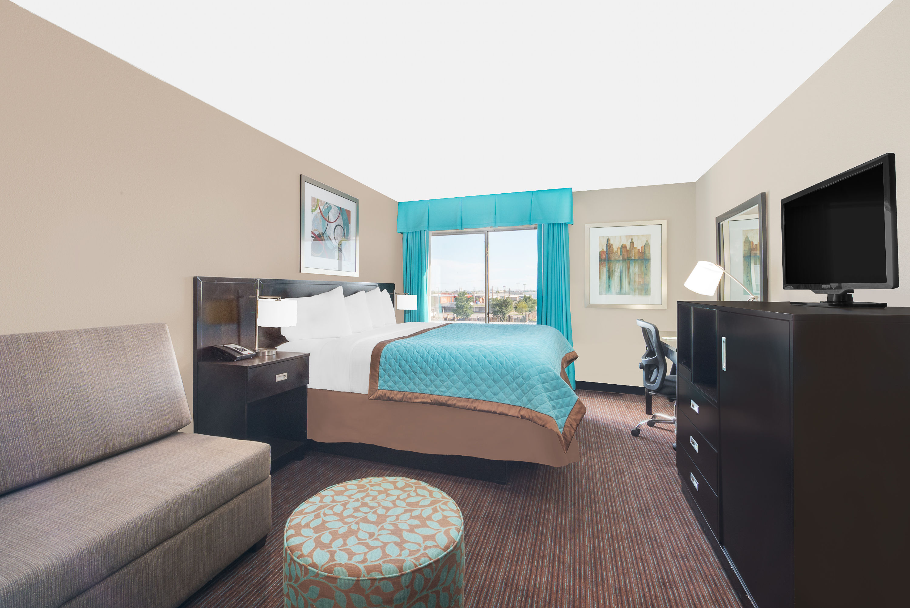 Guest room at the Wyndham Garden Midland in Midland, Texas