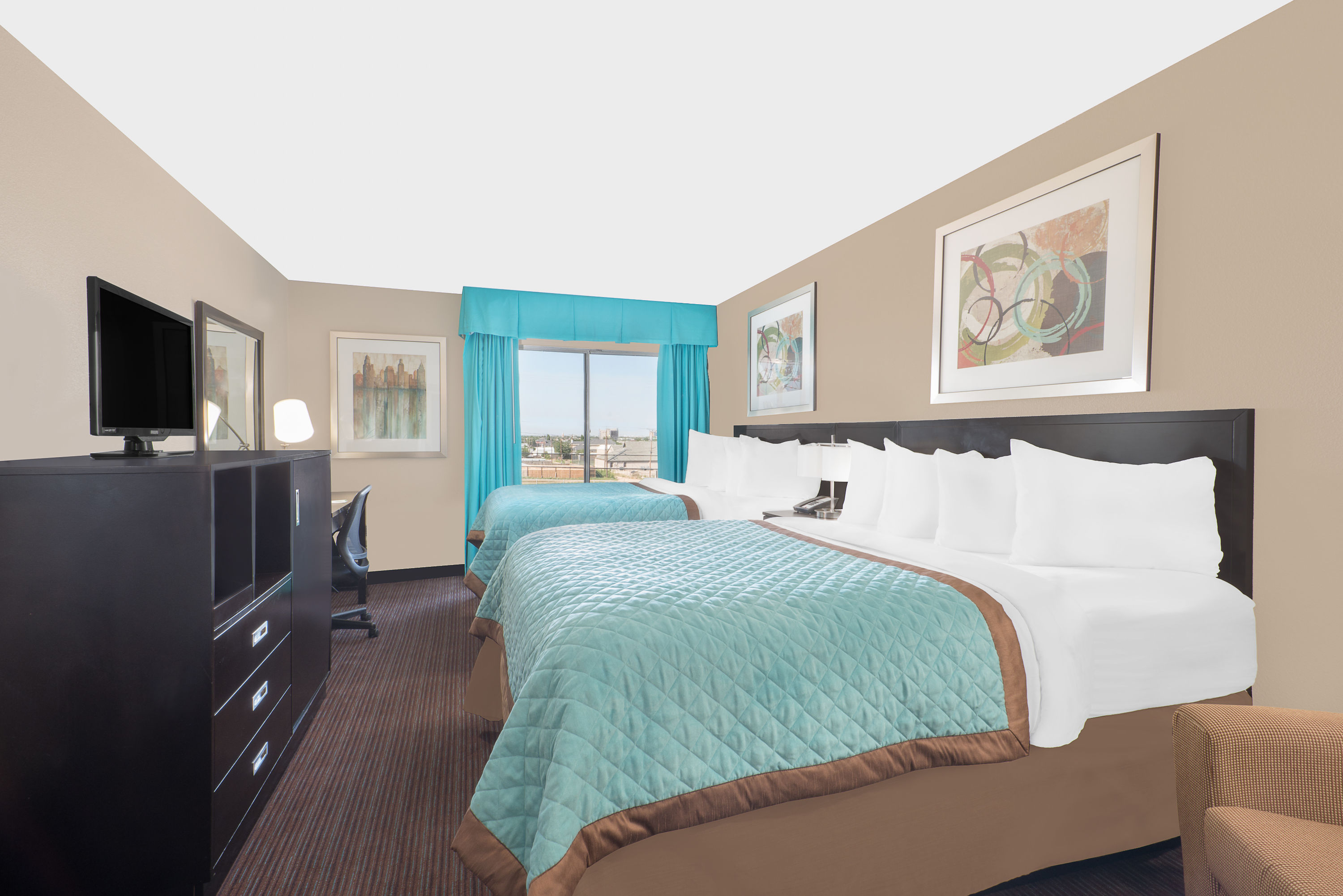 Guest room at the Wyndham Garden Midland in Midland, Texas